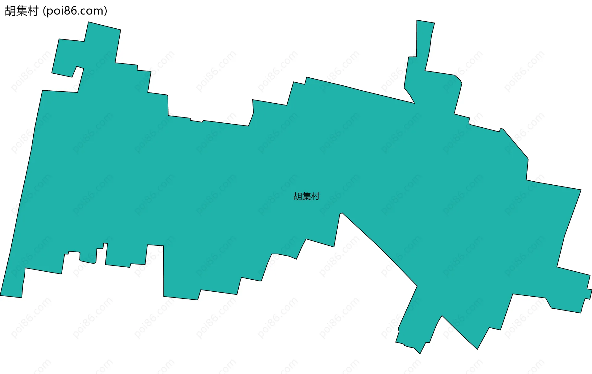 胡集村边界地图