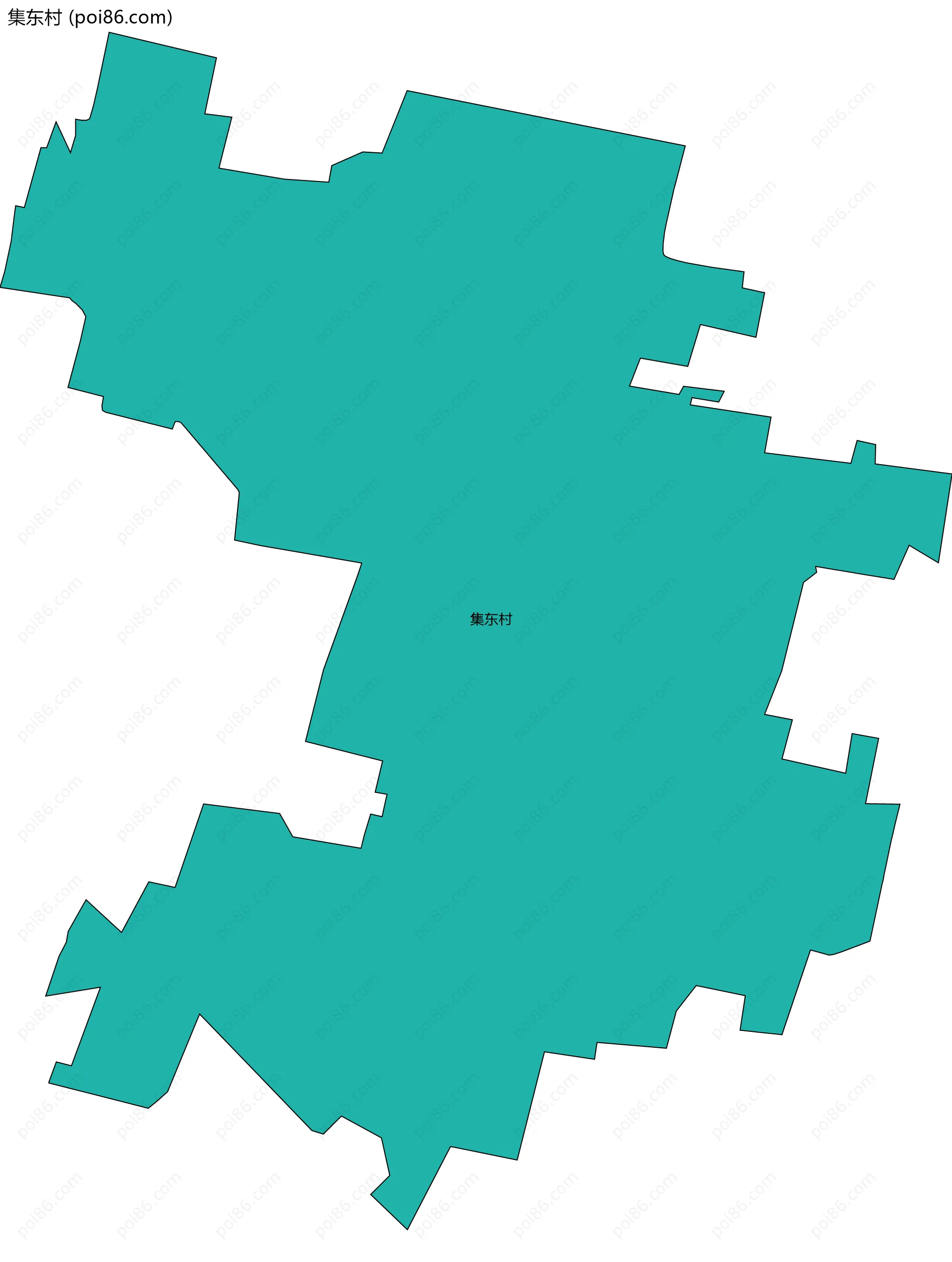 集东村边界地图