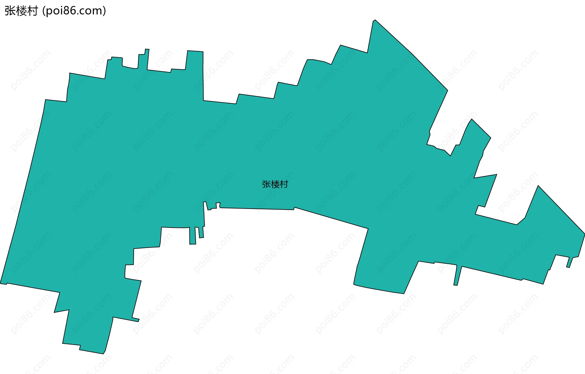 张楼村边界地图