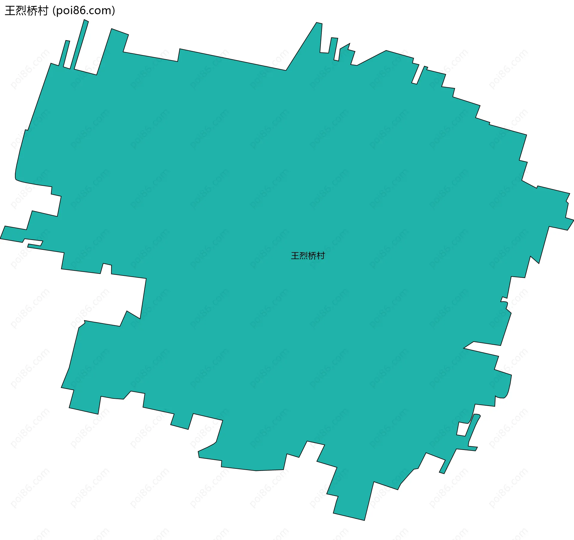 王烈桥村边界地图