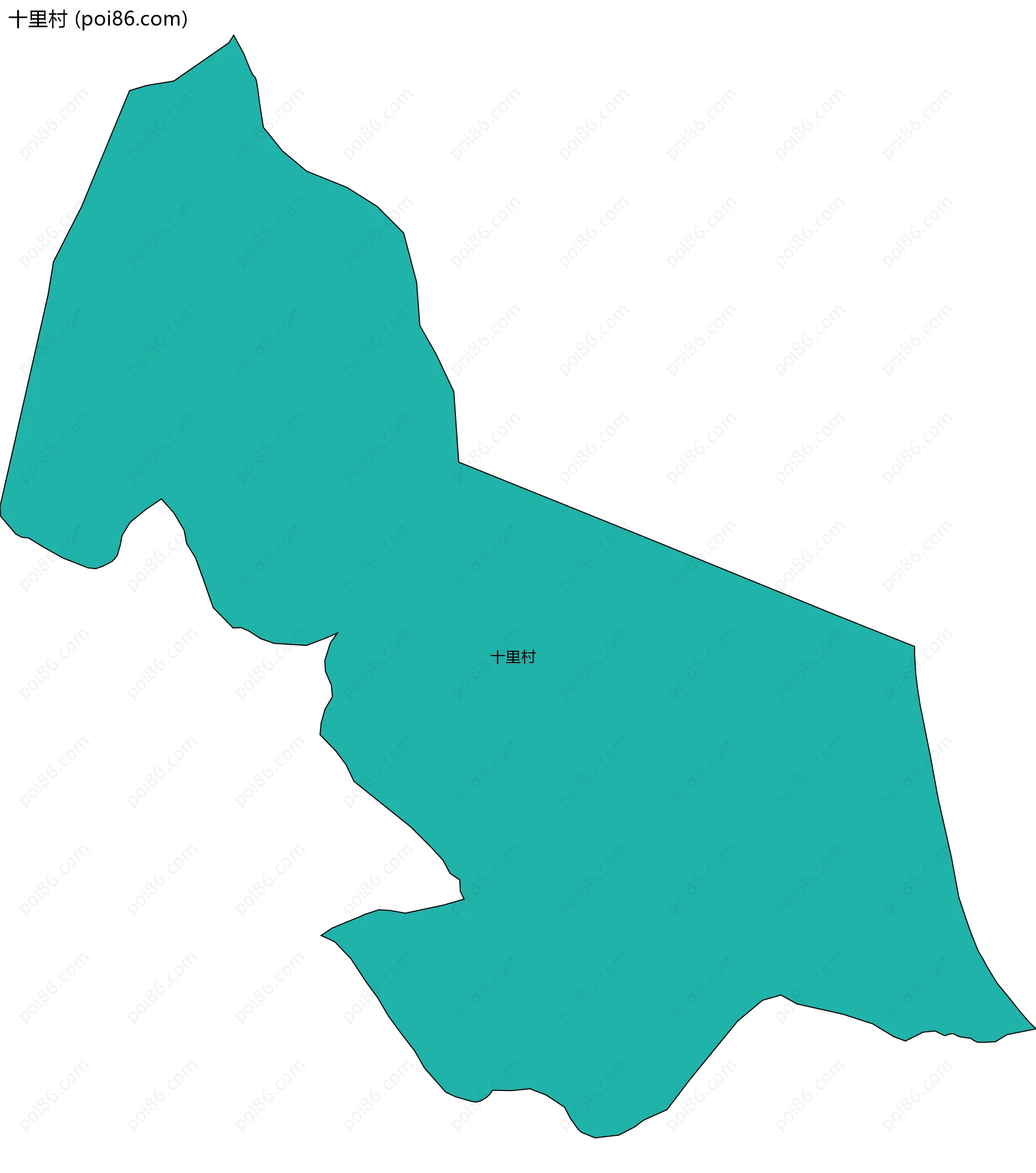 十里村边界地图