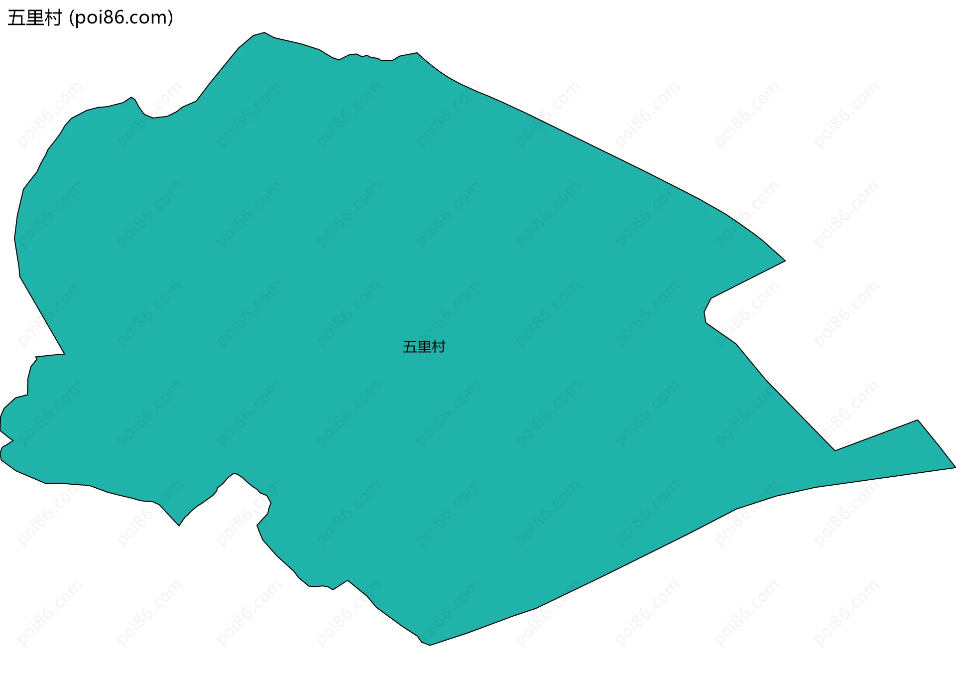 五里村边界地图
