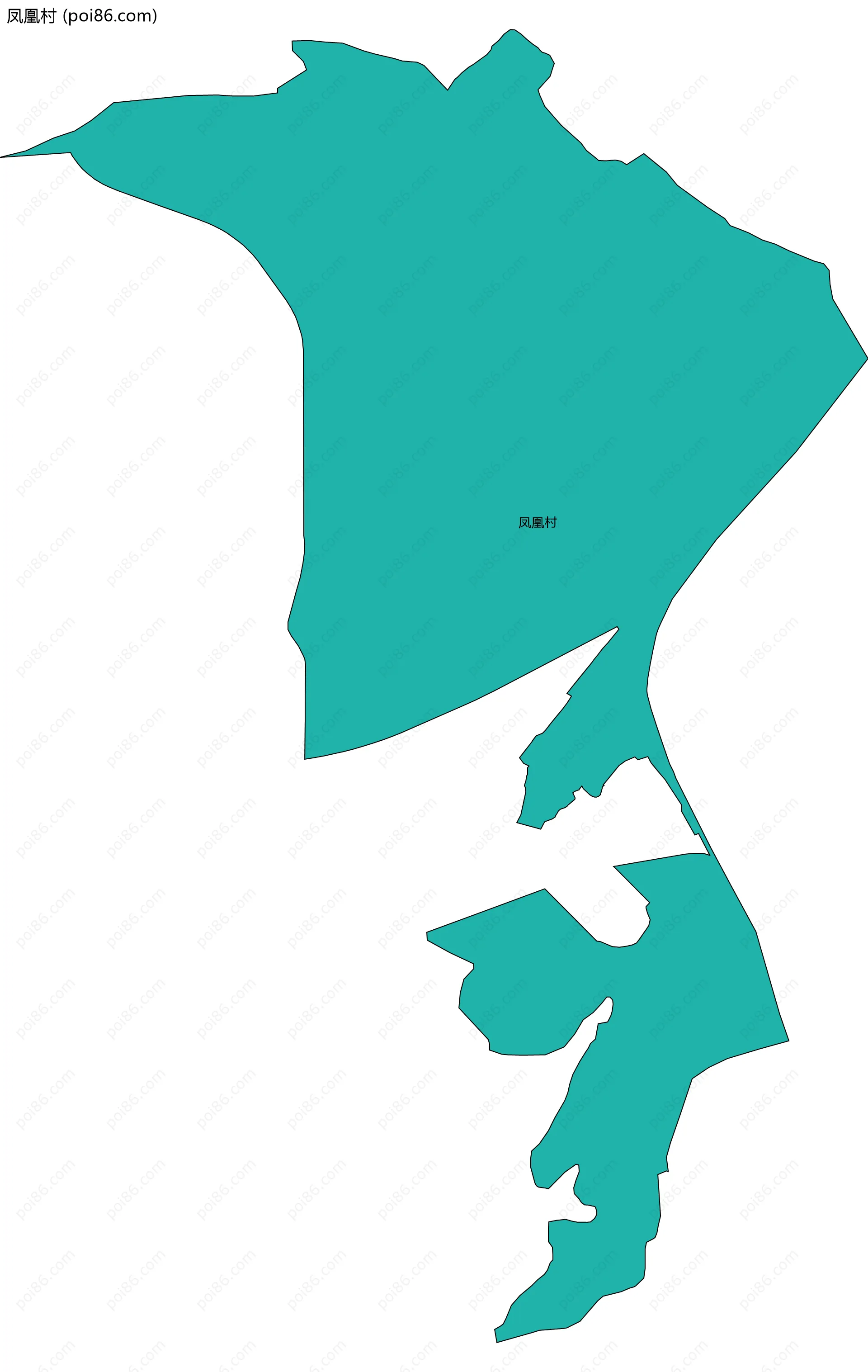 凤凰村边界地图