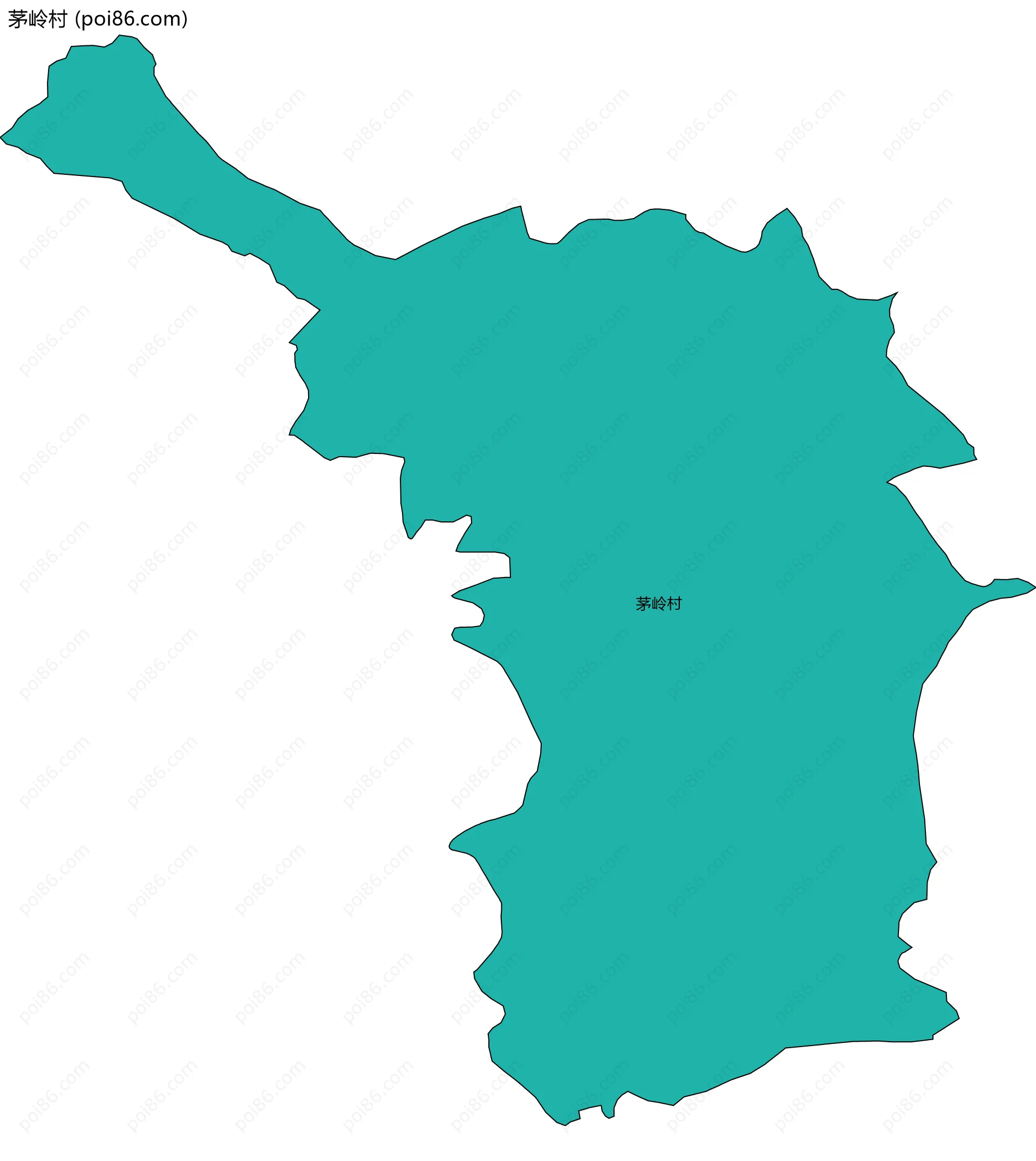 茅岭村边界地图