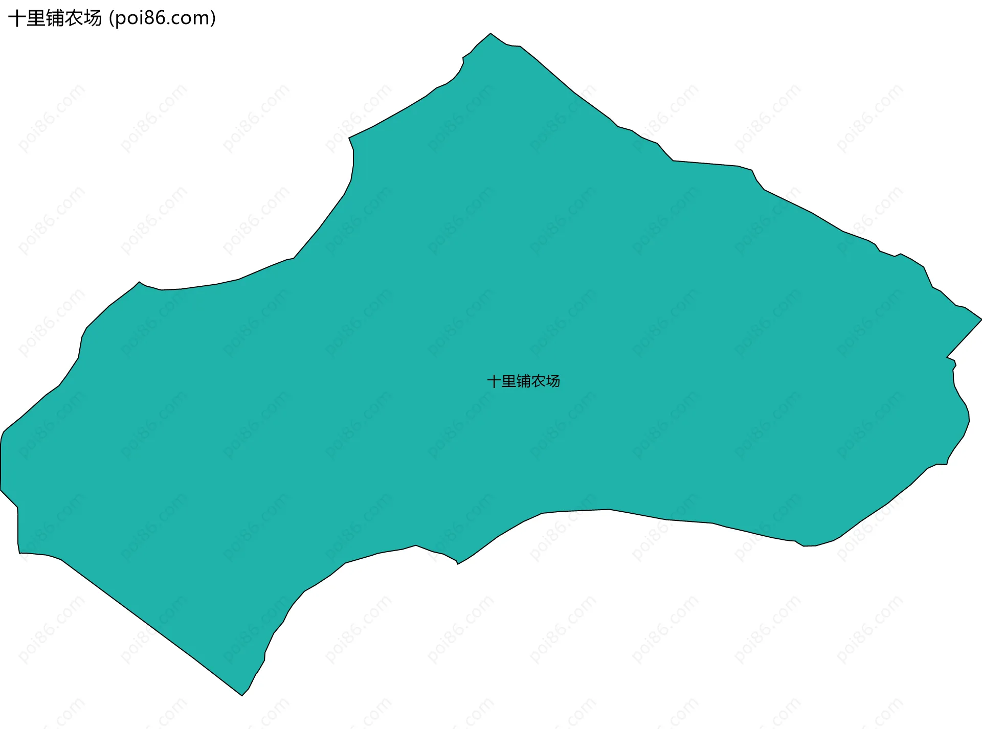 十里铺农场边界地图