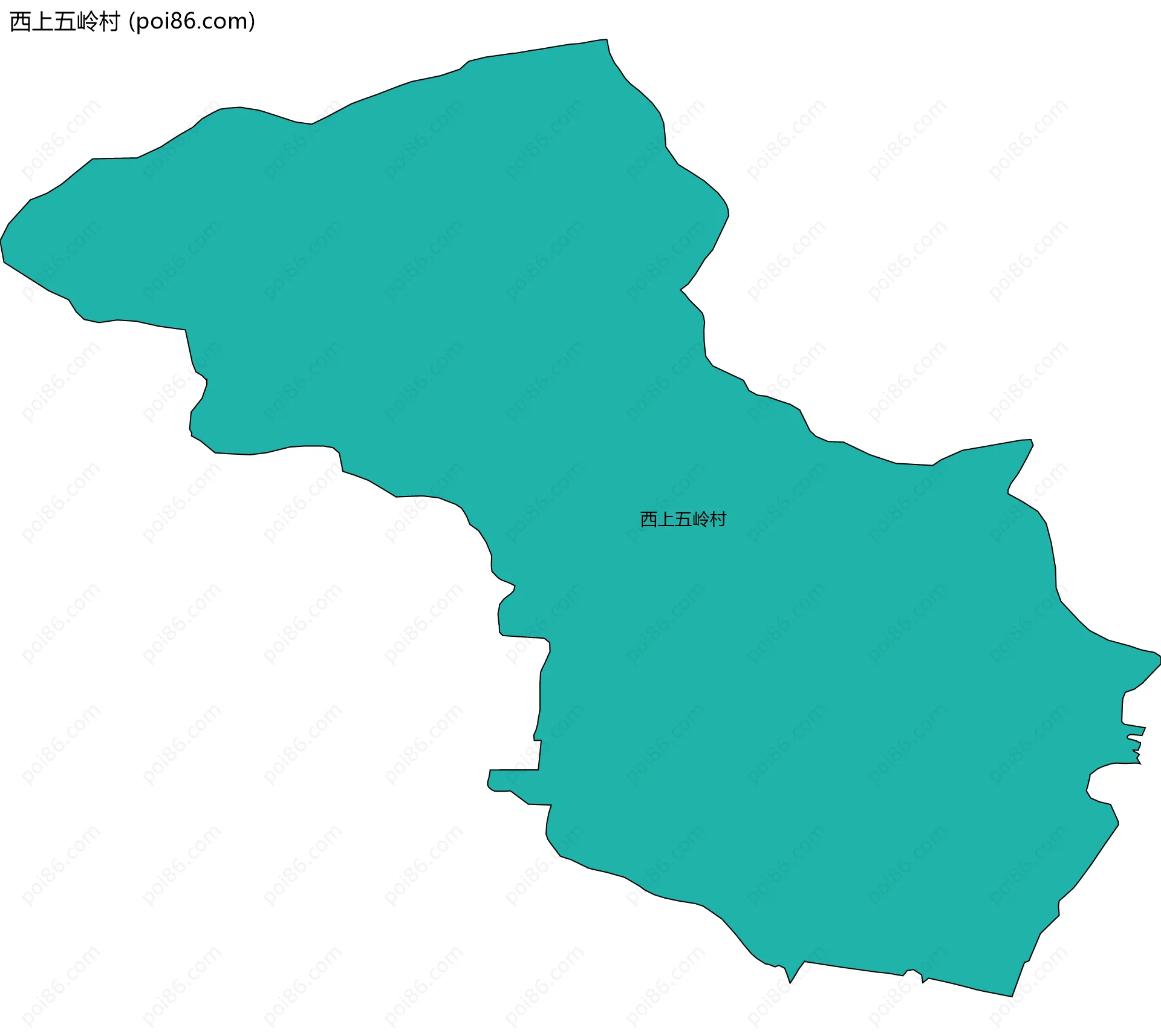 西上五岭村边界地图