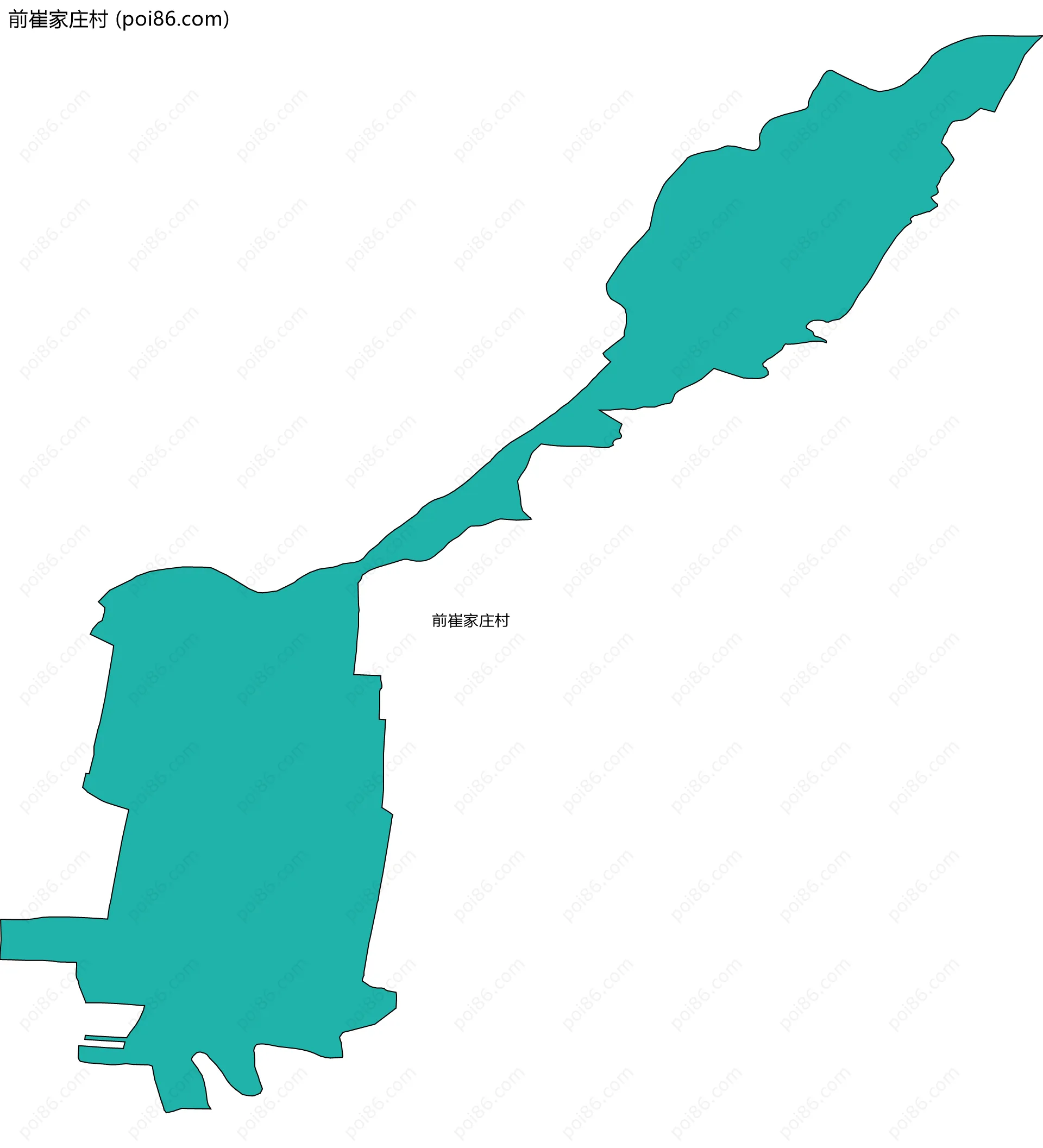 前崔家庄村边界地图