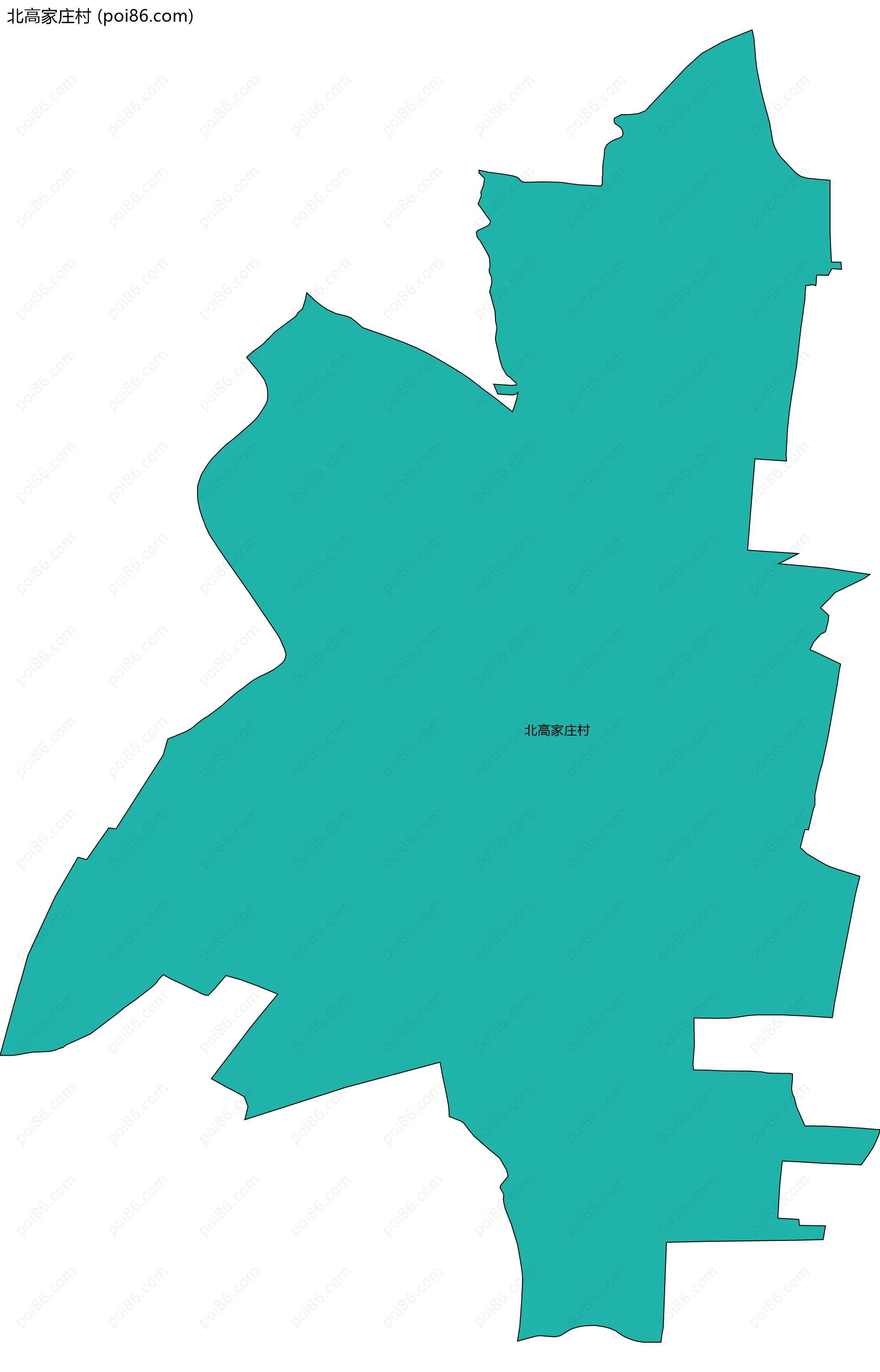 北高家庄村边界地图