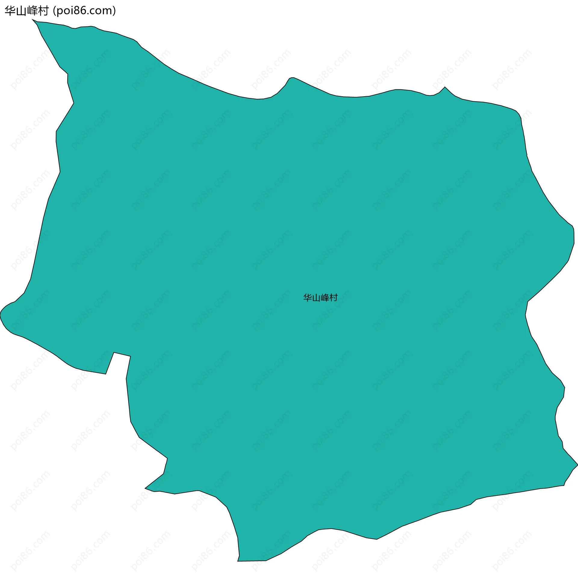 华山峰村边界地图