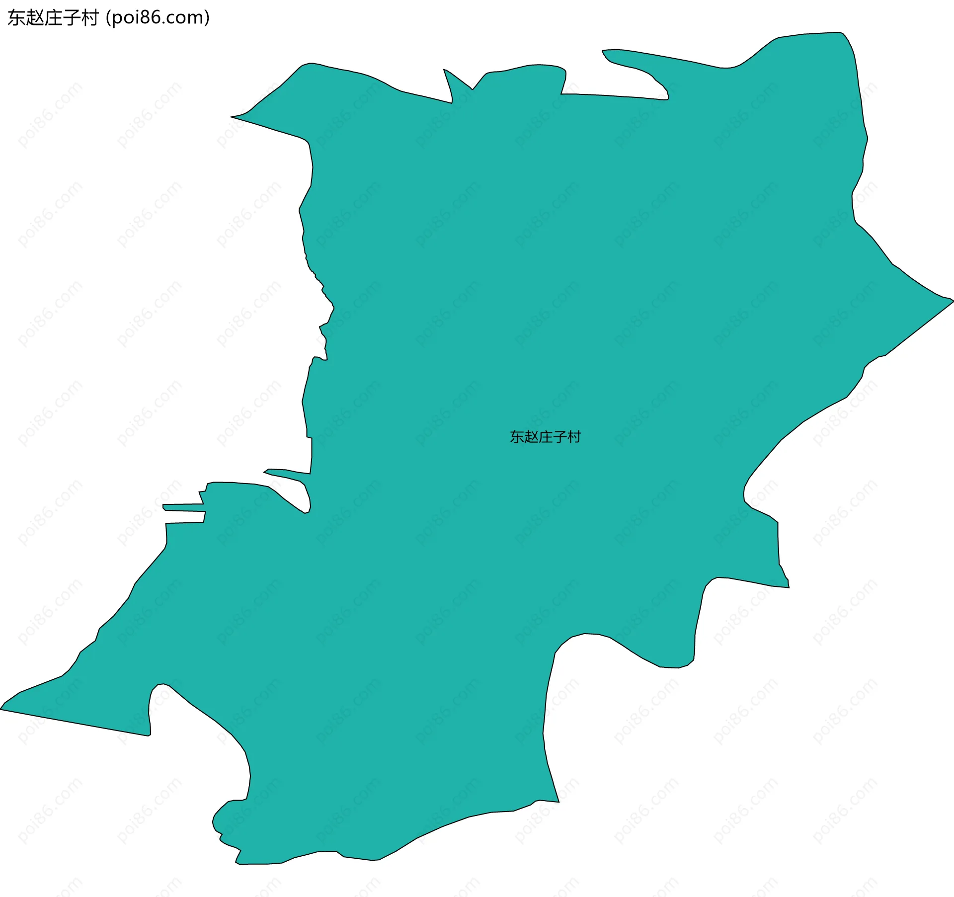 东赵庄子村边界地图
