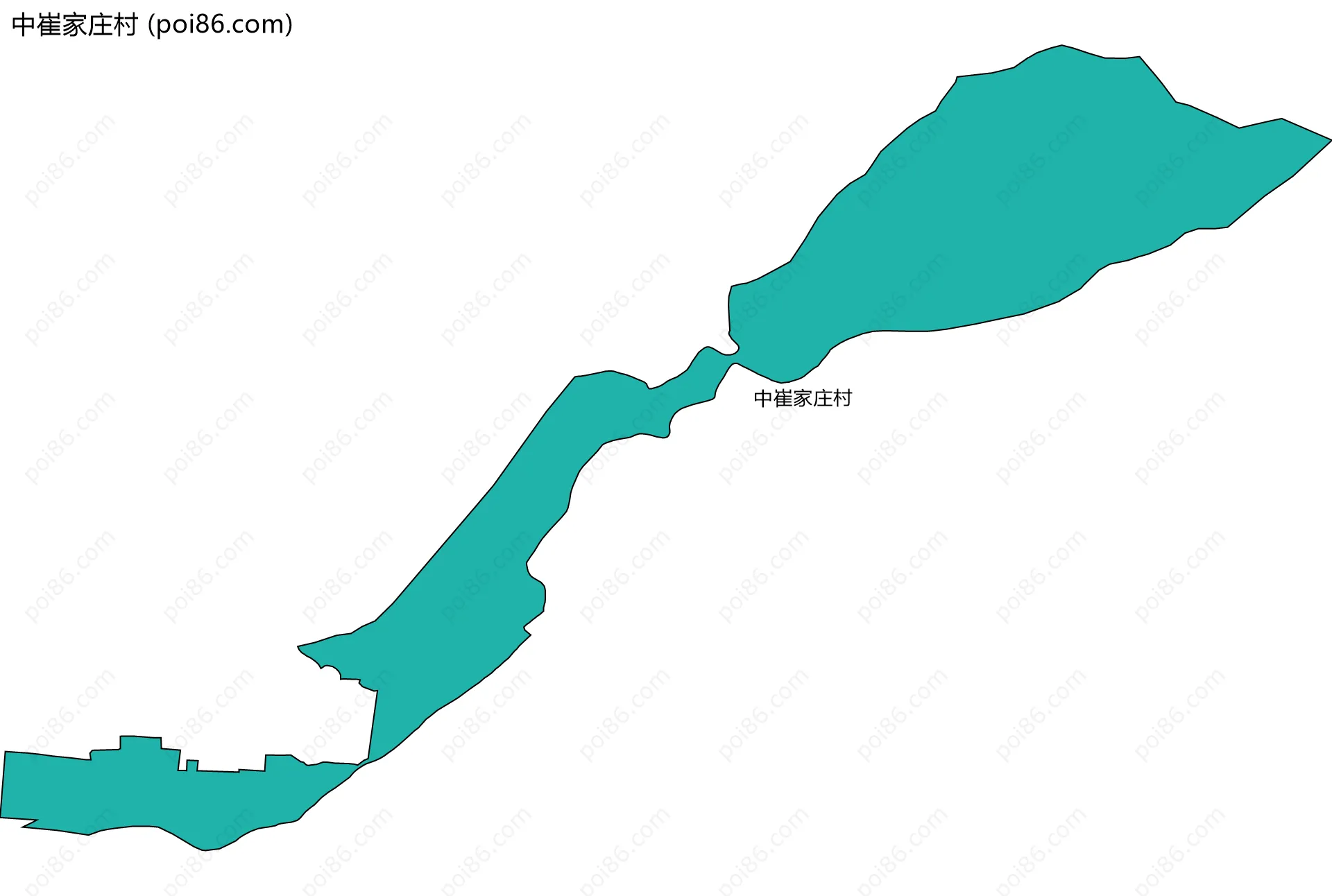 中崔家庄村边界地图