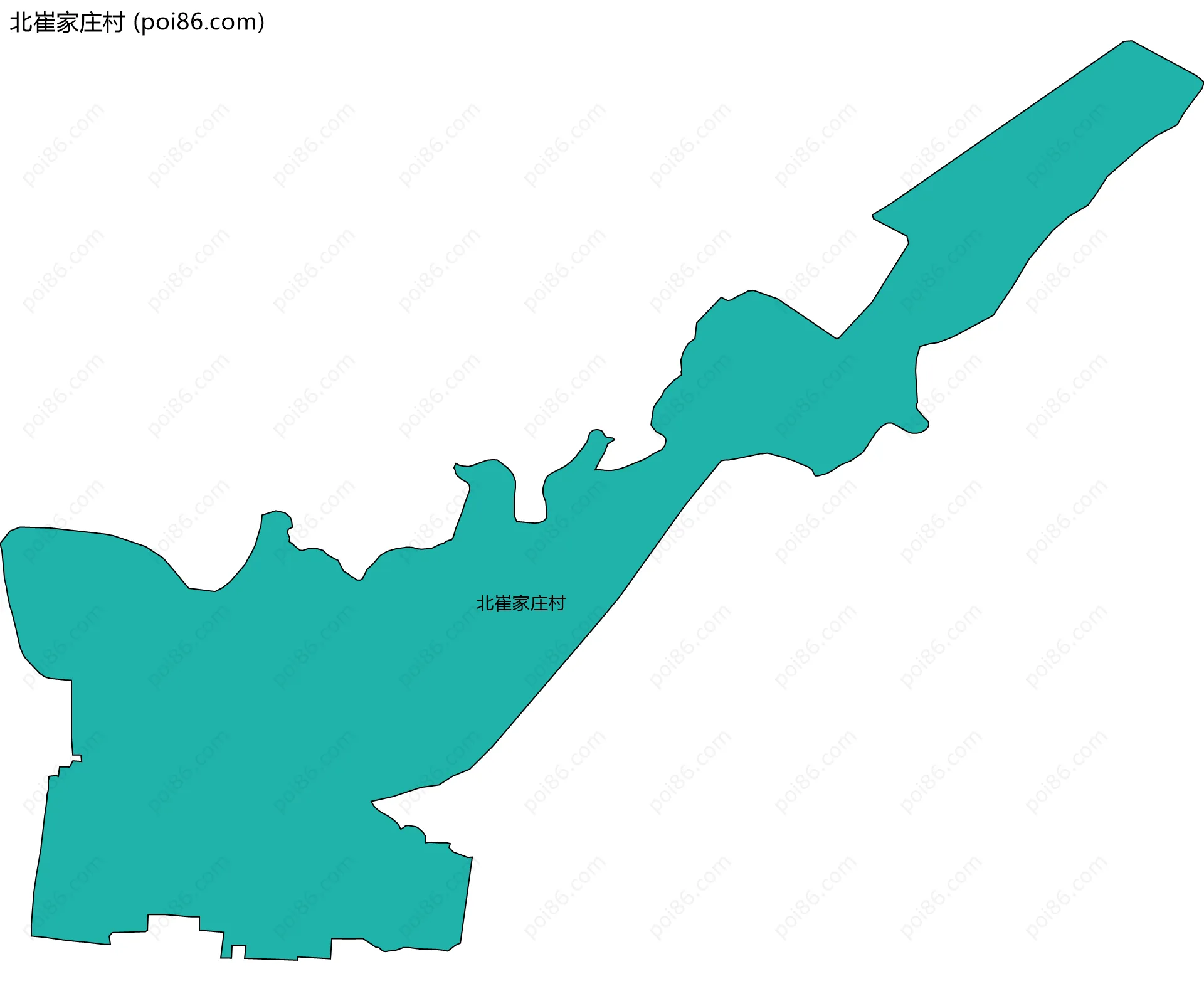 北崔家庄村边界地图