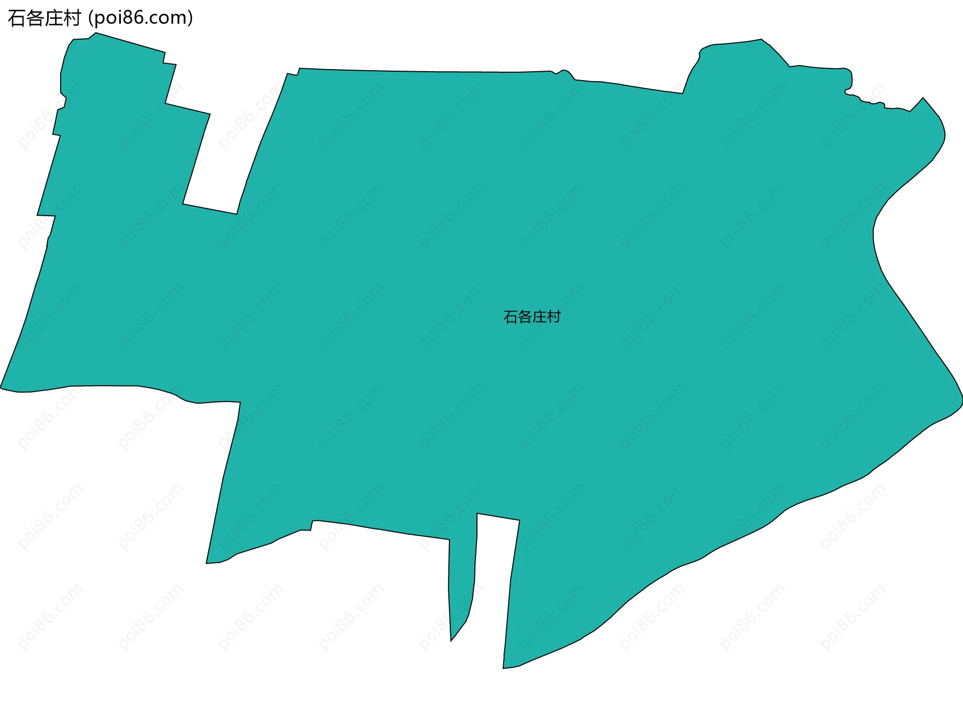 石各庄村边界地图