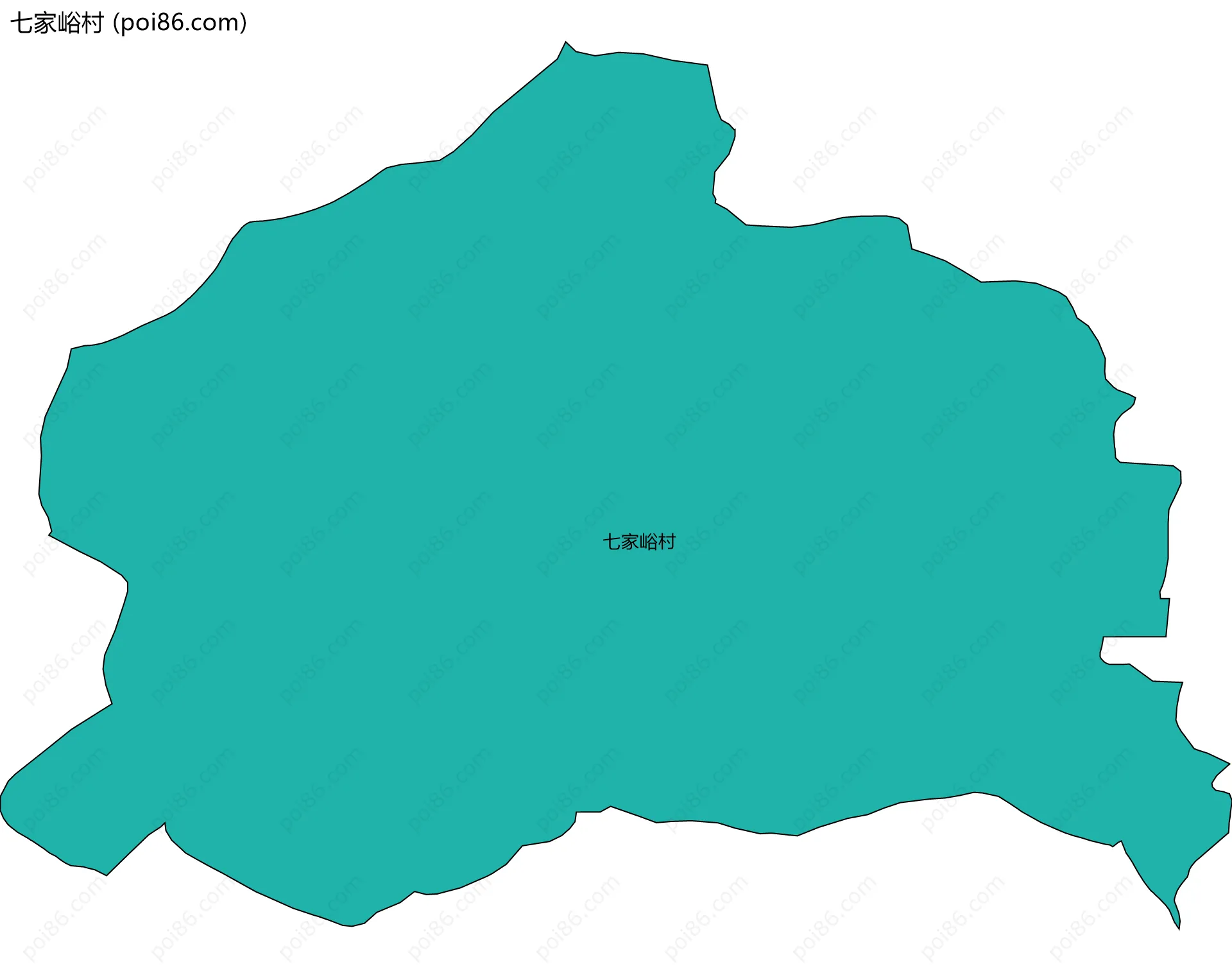 七家峪村边界地图