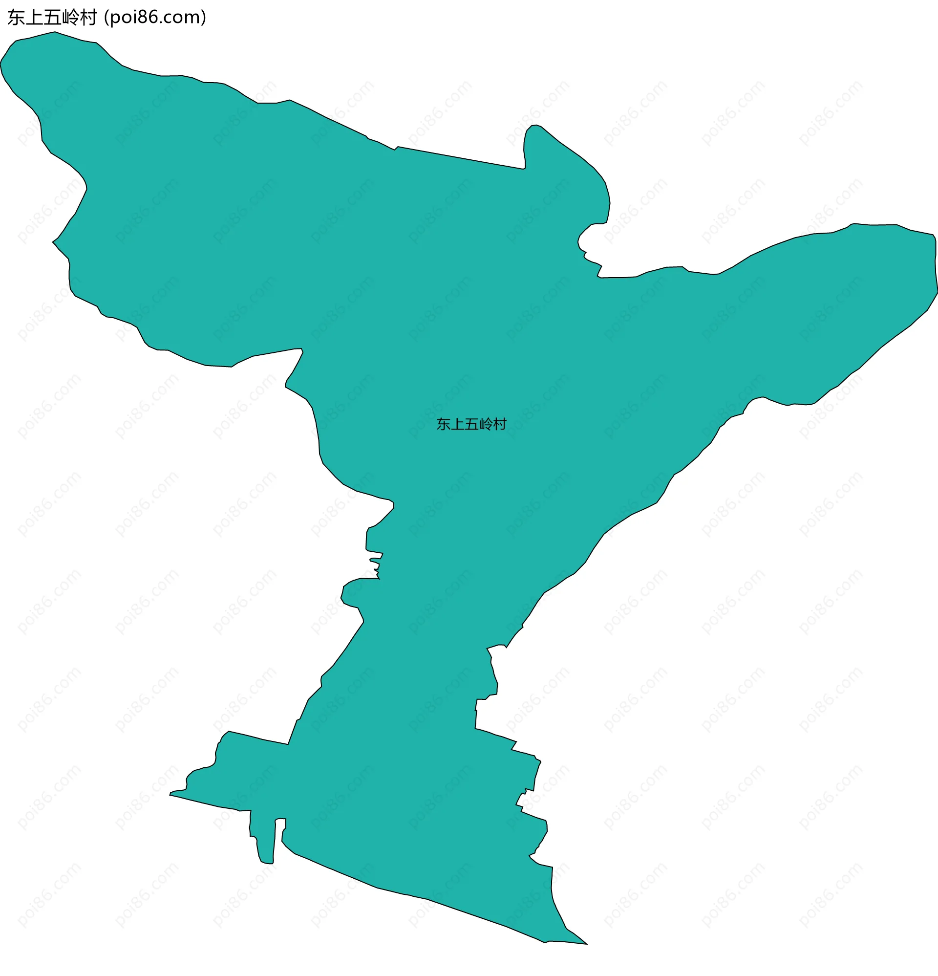 东上五岭村边界地图