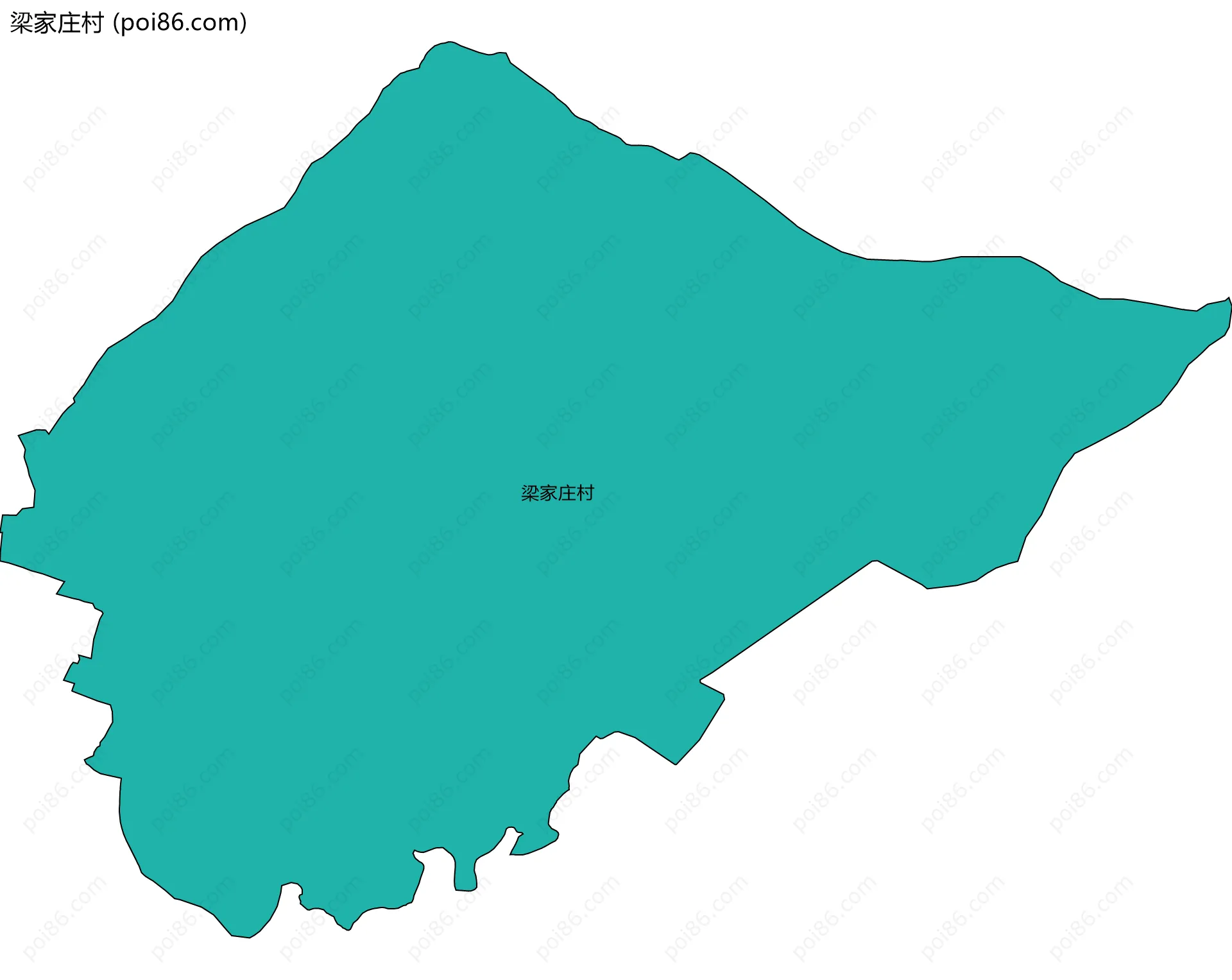 梁家庄村边界地图