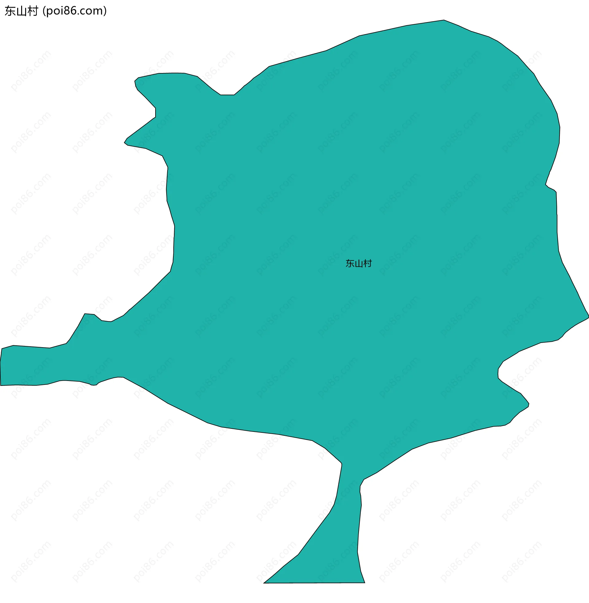 东山村边界地图