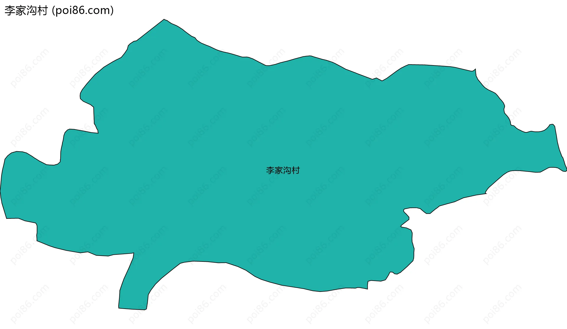 李家沟村边界地图