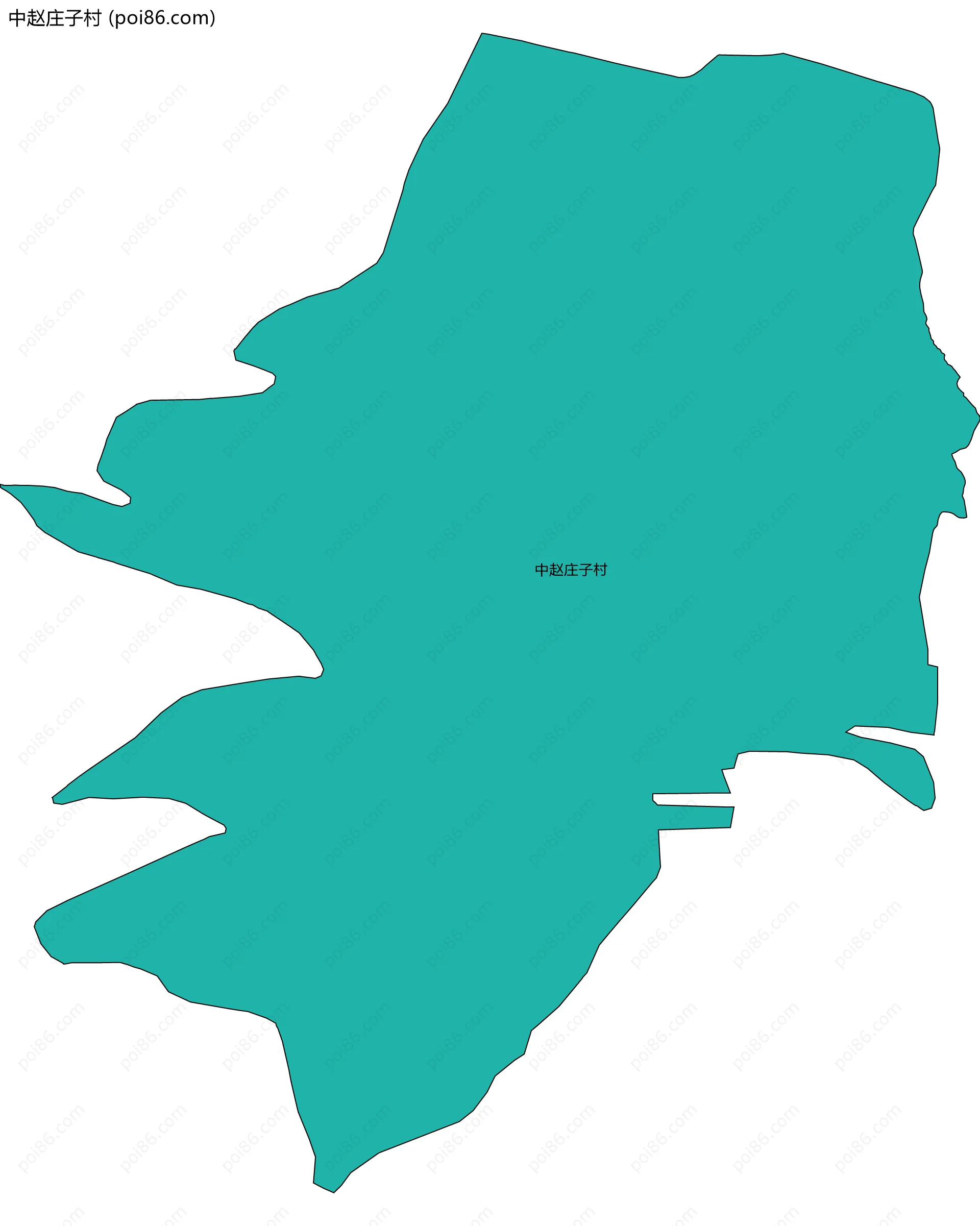 中赵庄子村边界地图