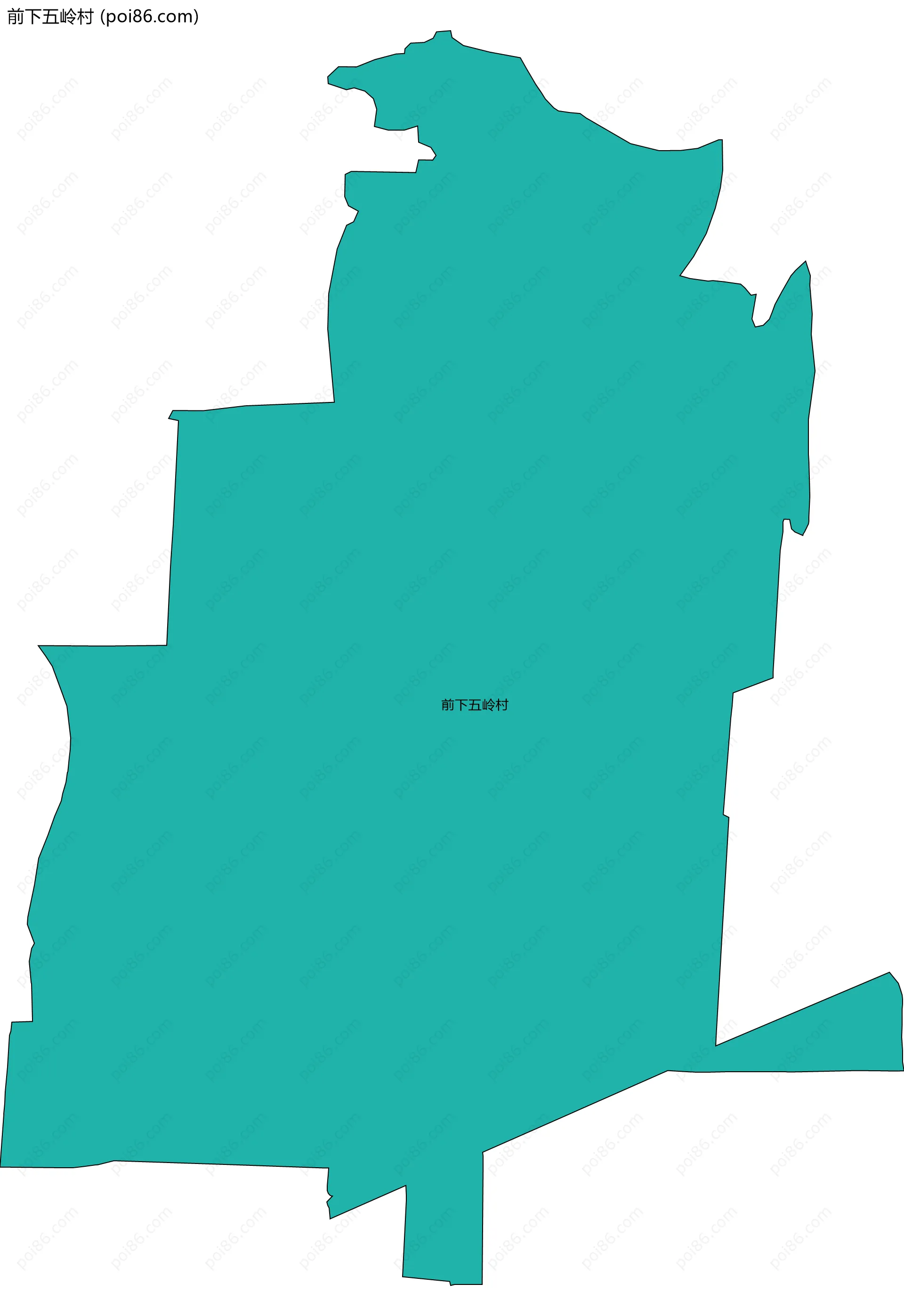 前下五岭村边界地图