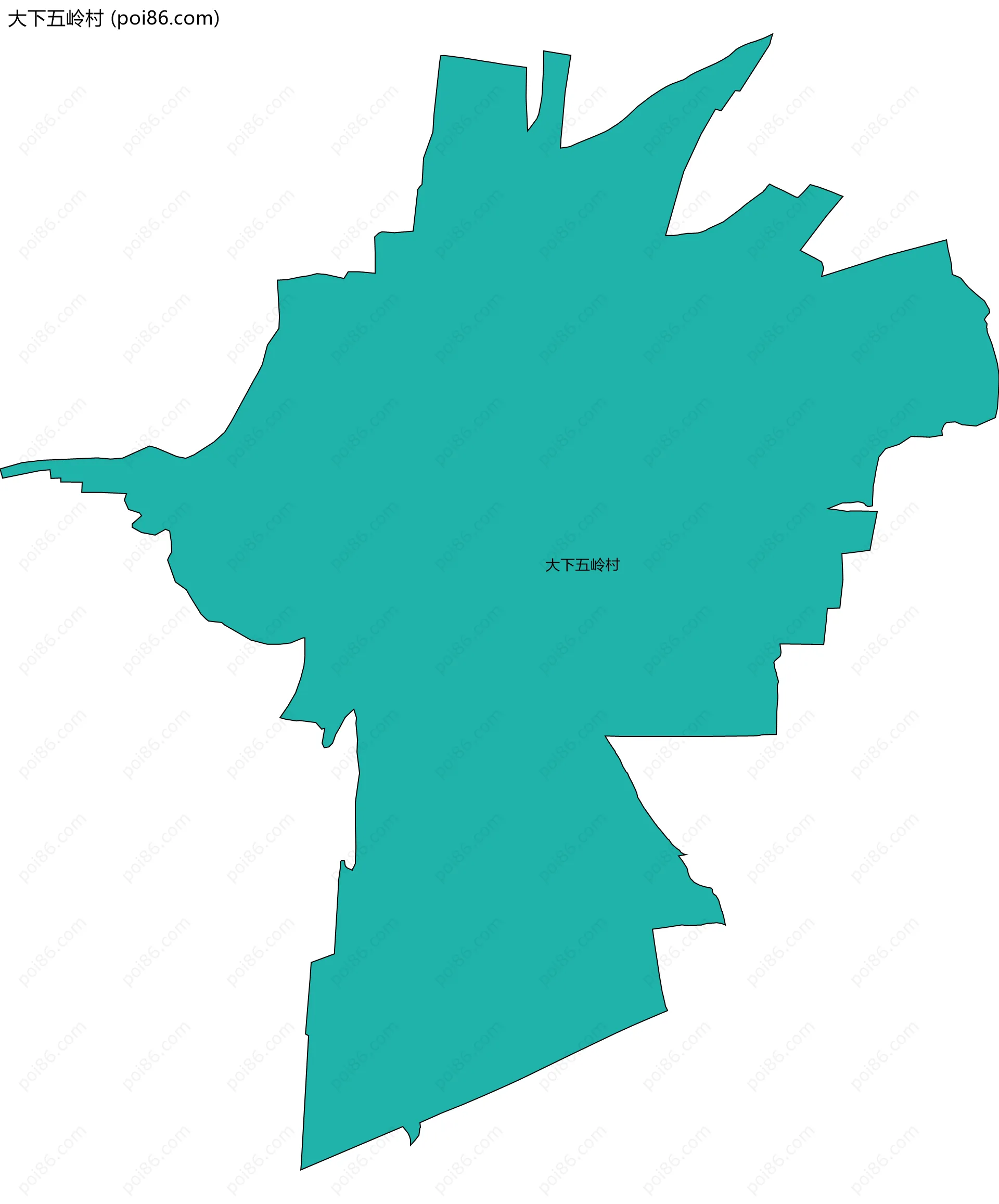 大下五岭村边界地图