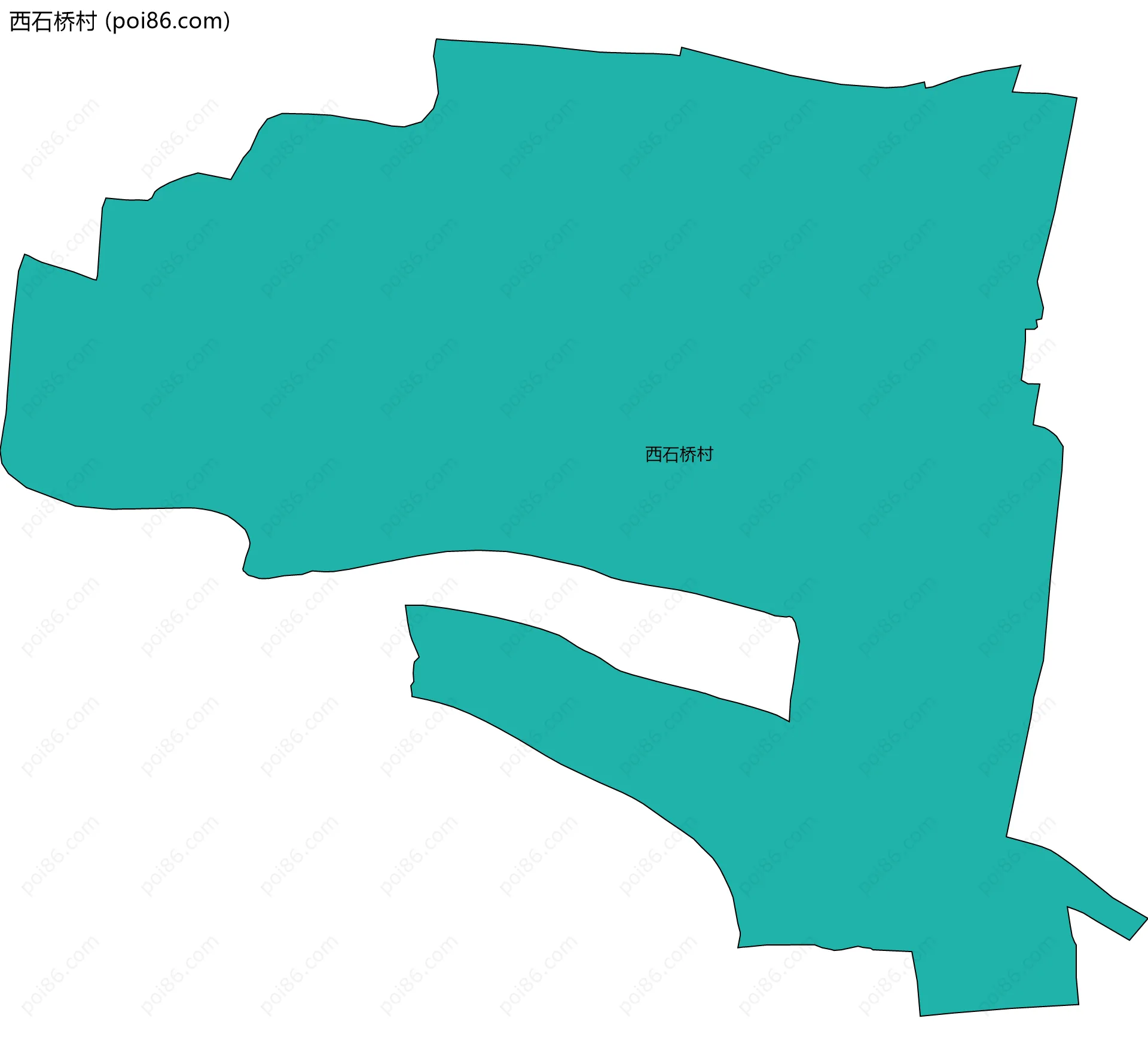 西石桥村边界地图