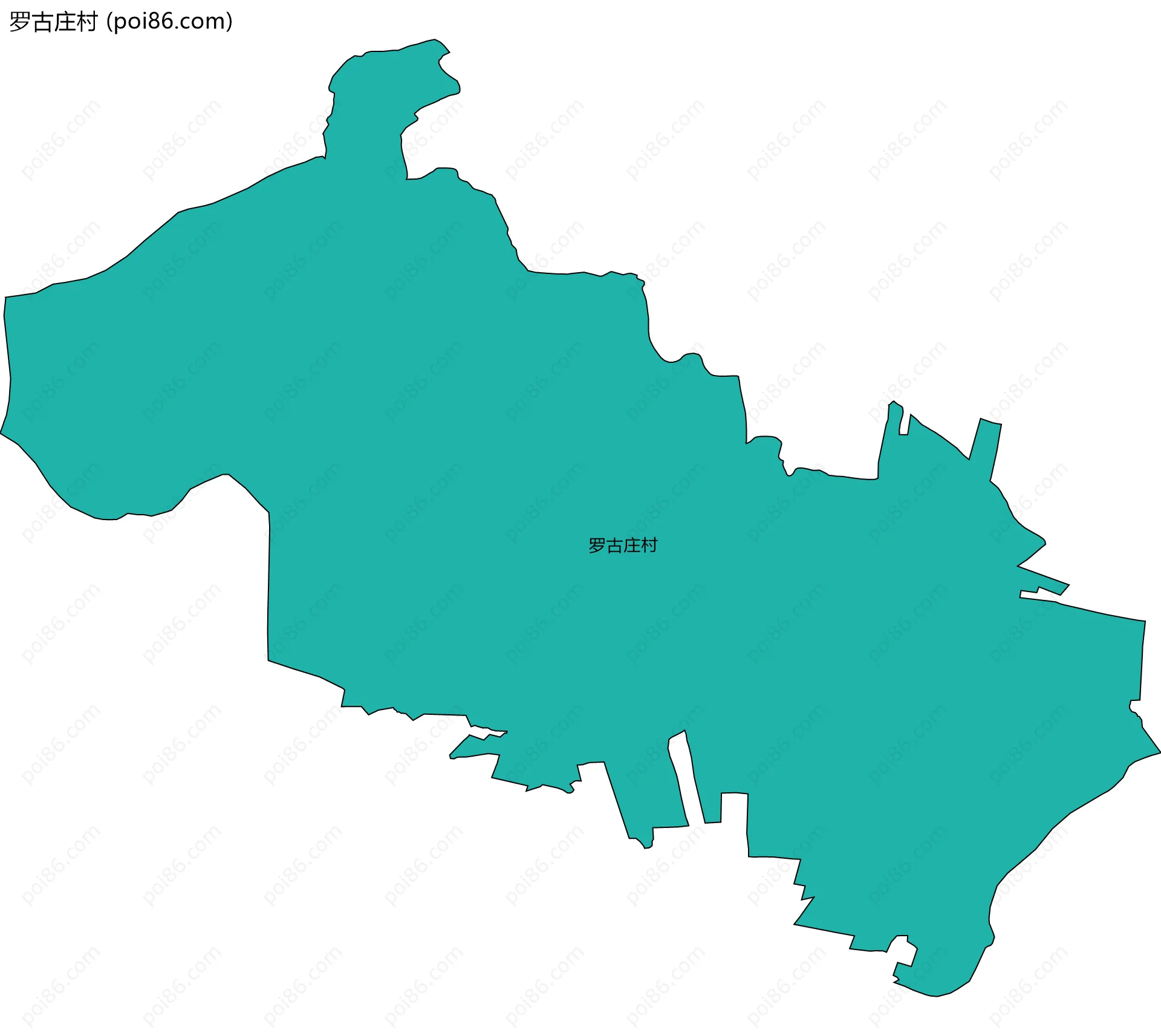 罗古庄村边界地图