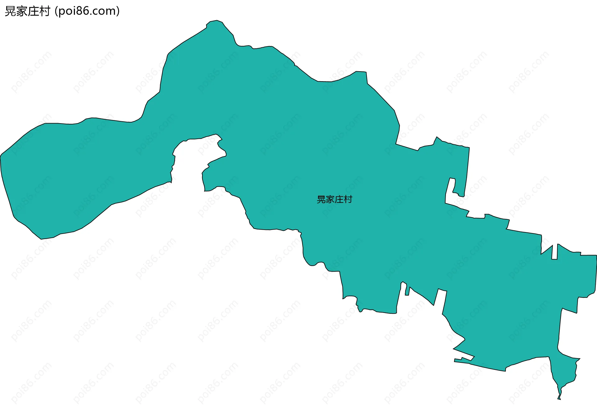 晃家庄村边界地图