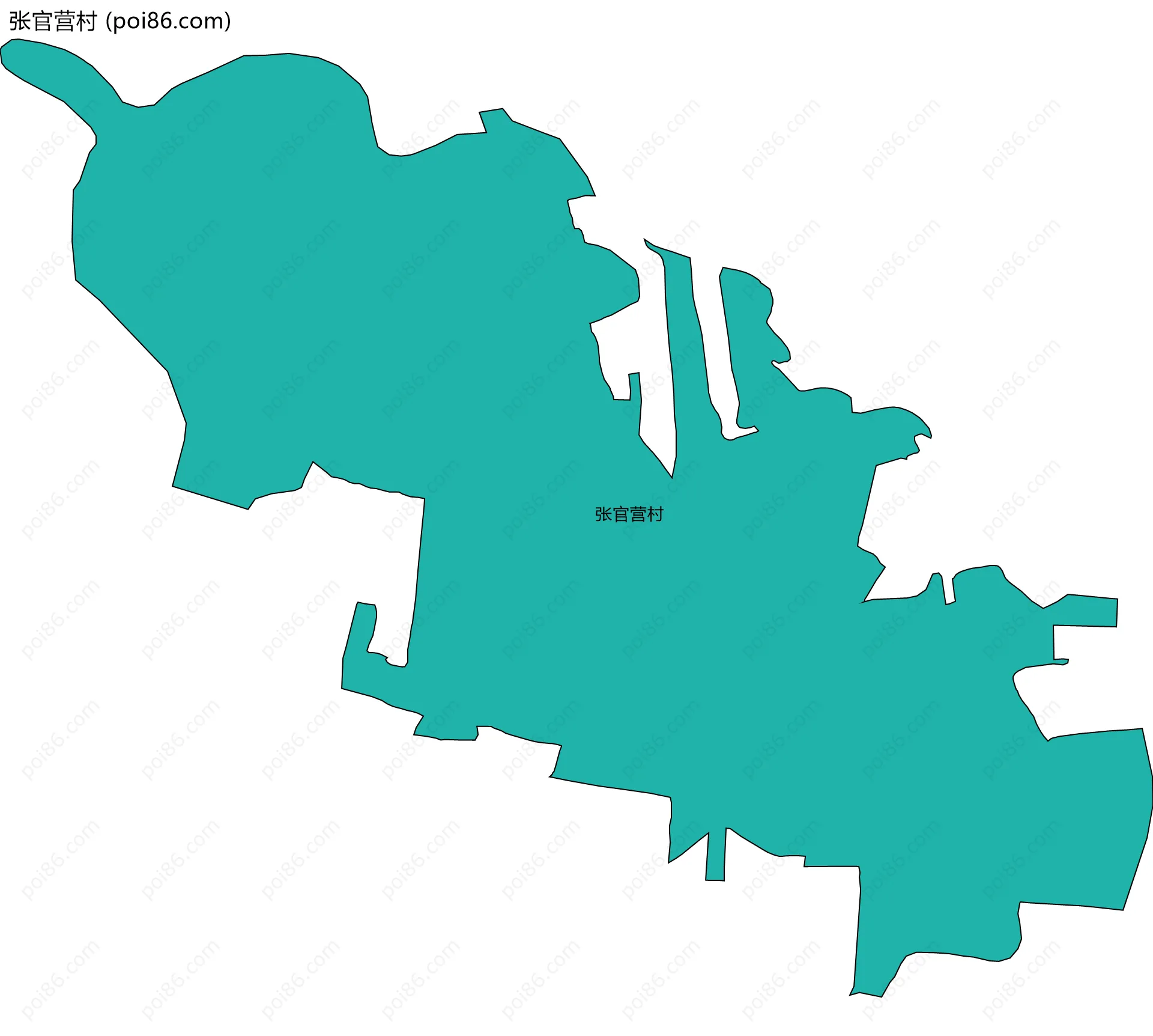 张官营村边界地图