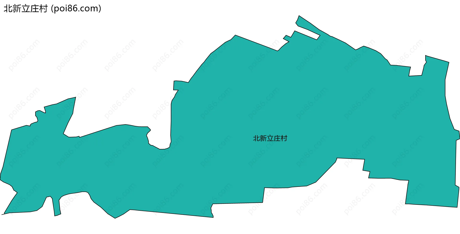 北新立庄村边界地图