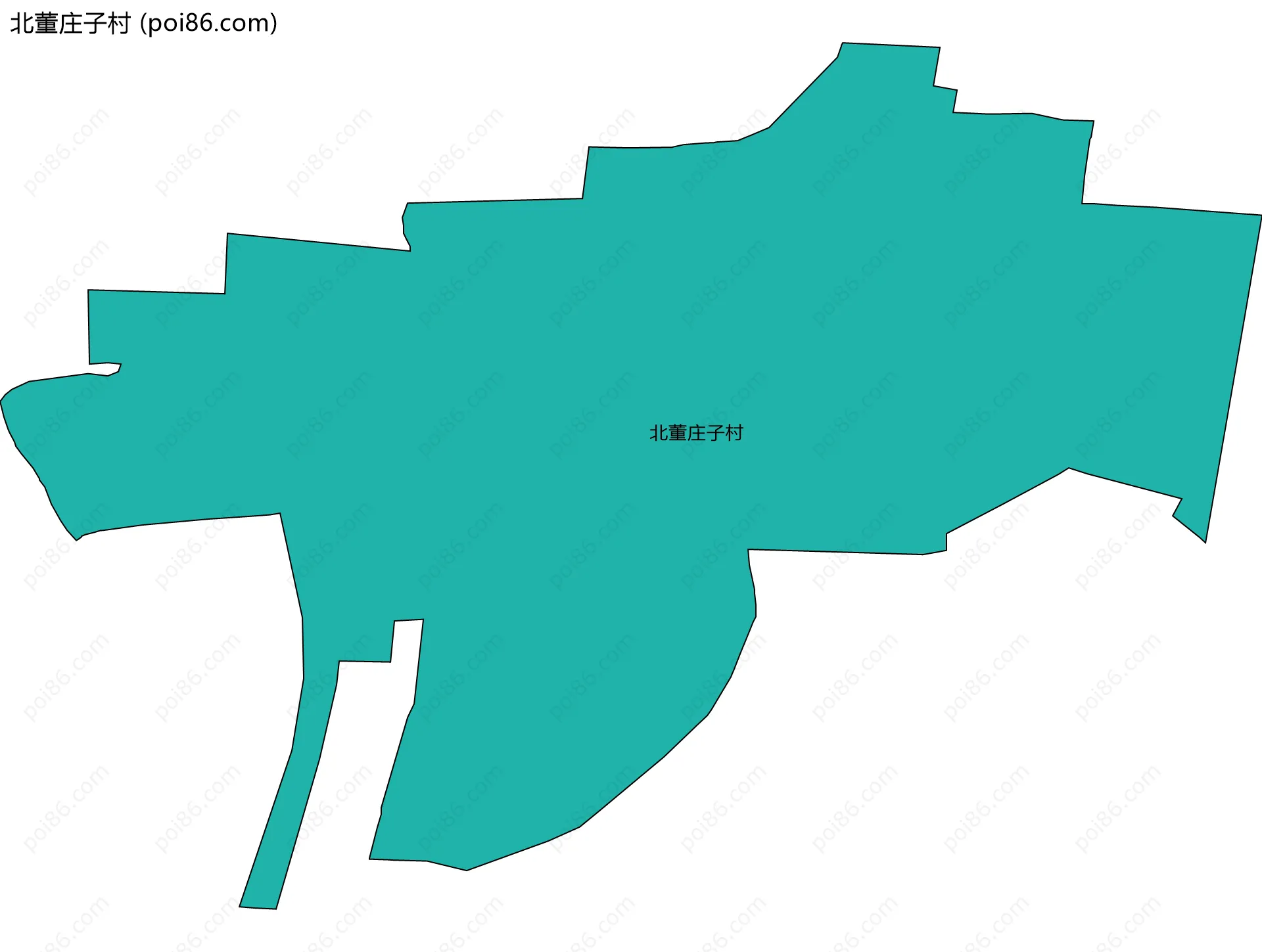 北董庄子村边界地图