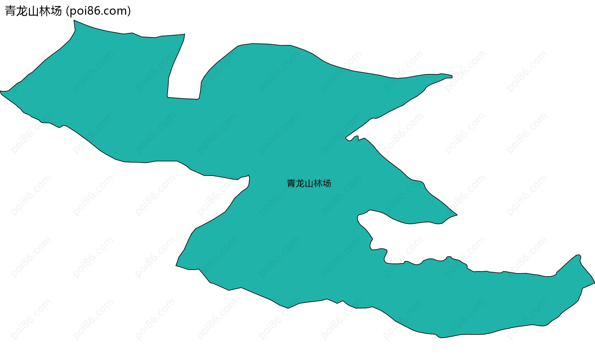 青龙山林场边界地图