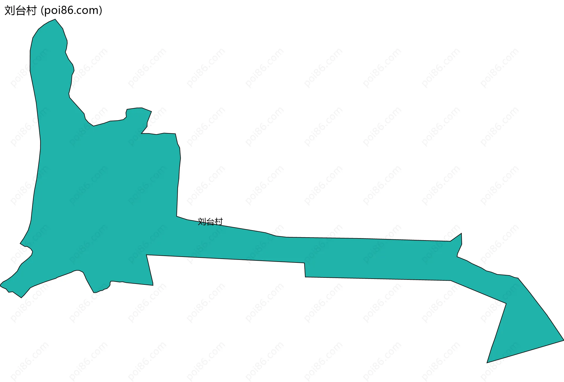 刘台村边界地图