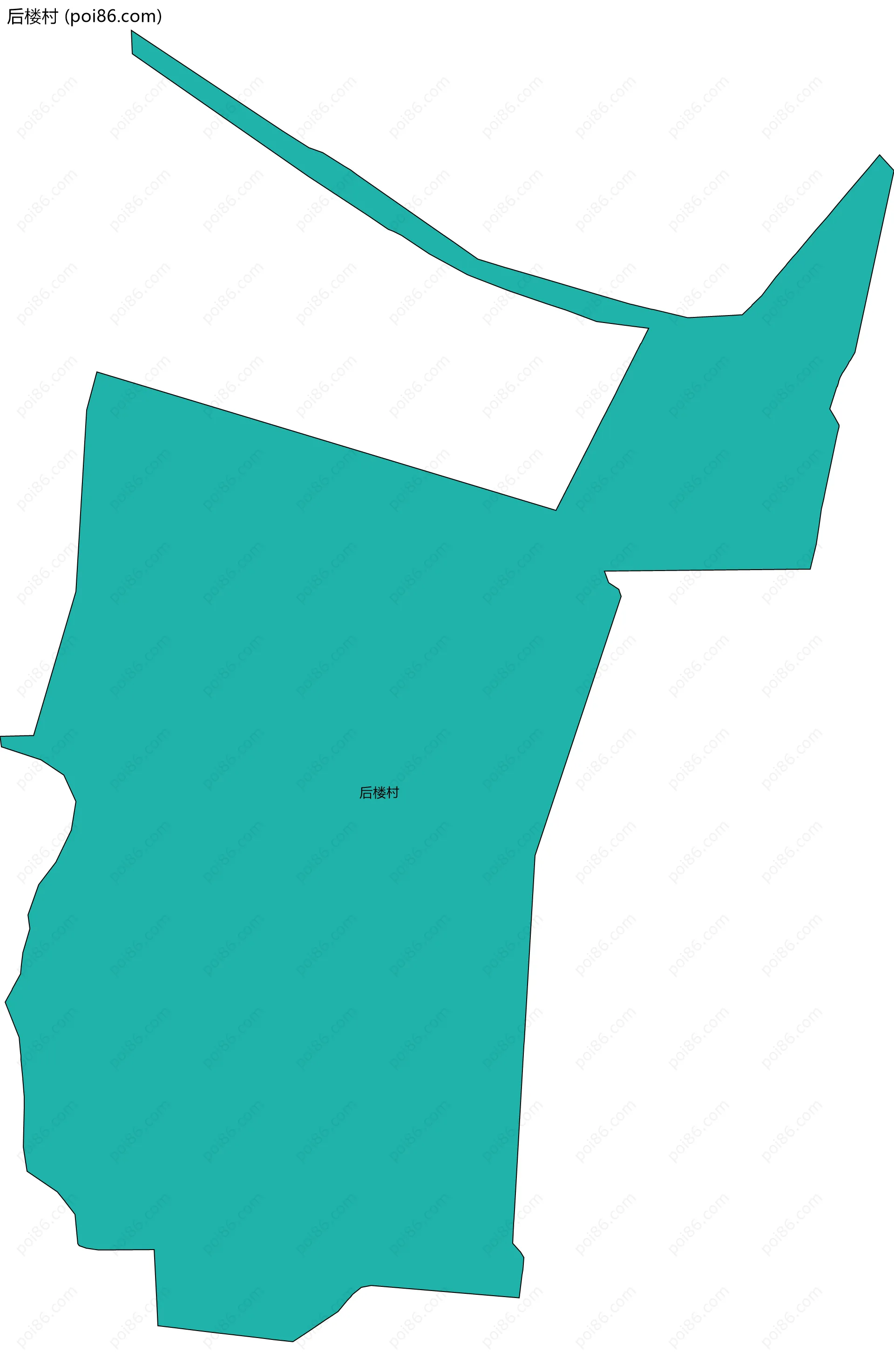 后楼村边界地图