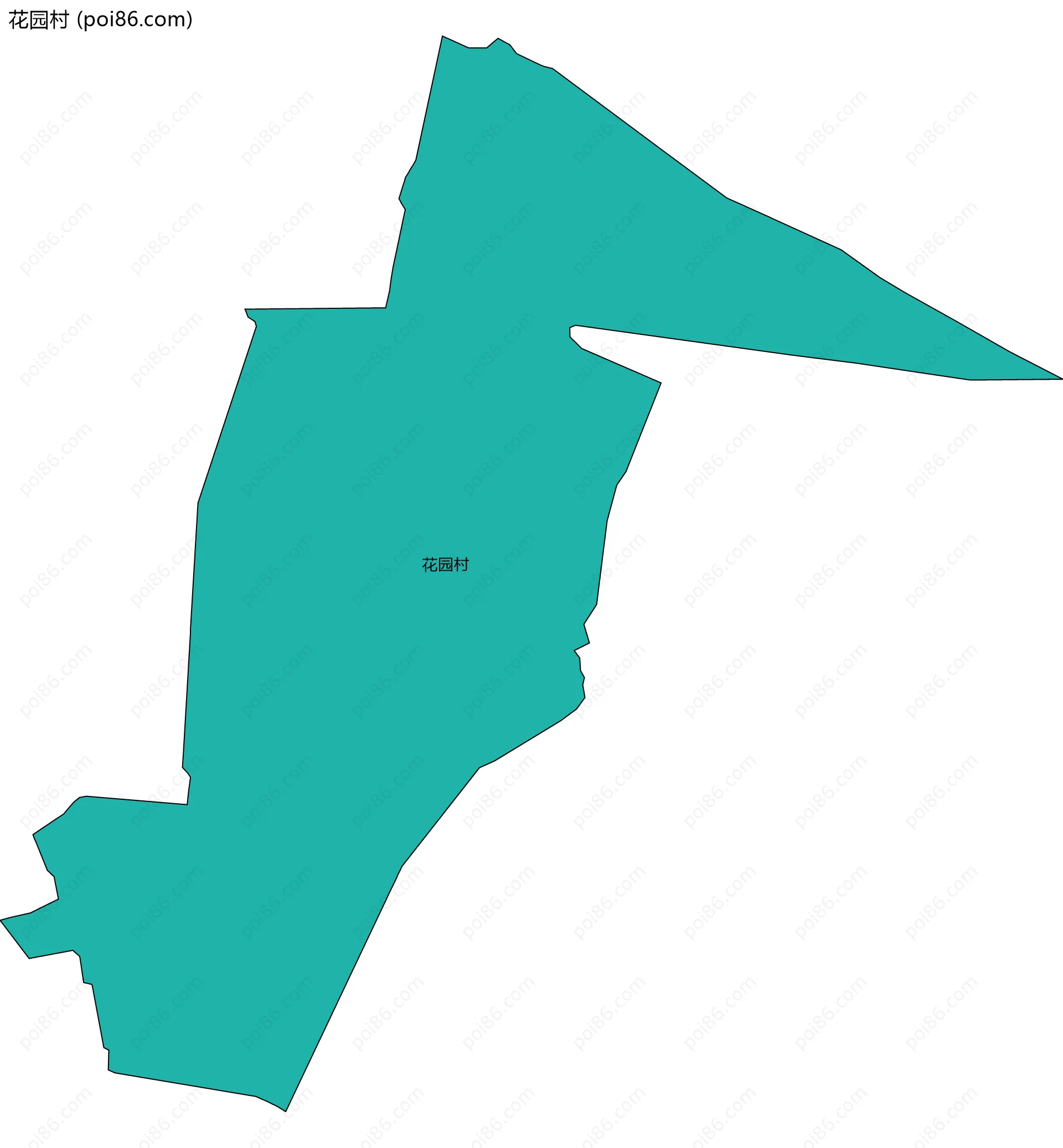 花园村边界地图