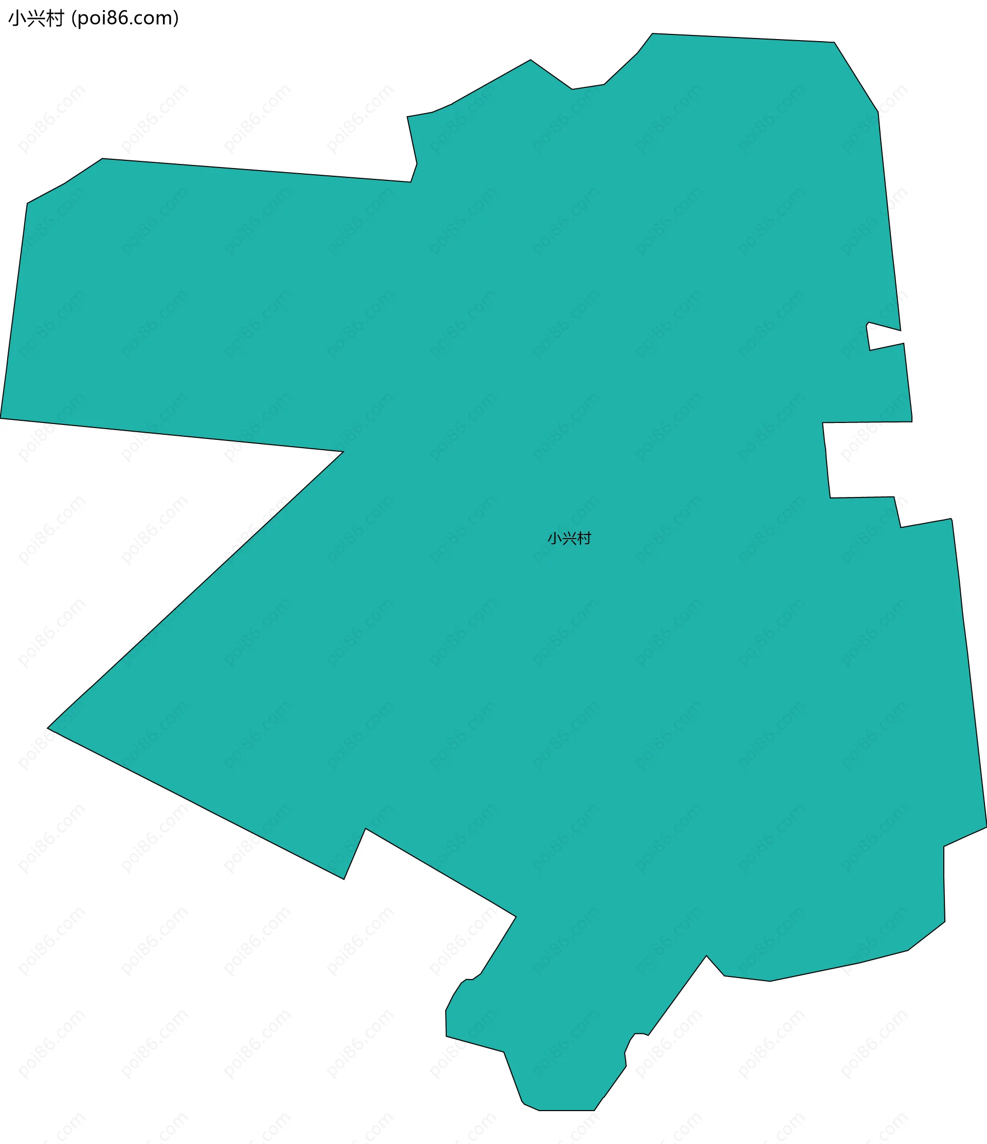 小兴村边界地图