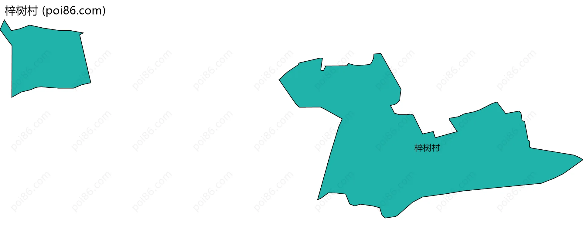 梓树村边界地图