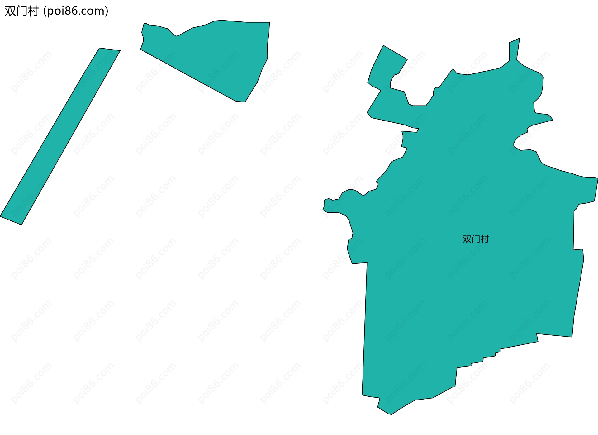 双门村边界地图