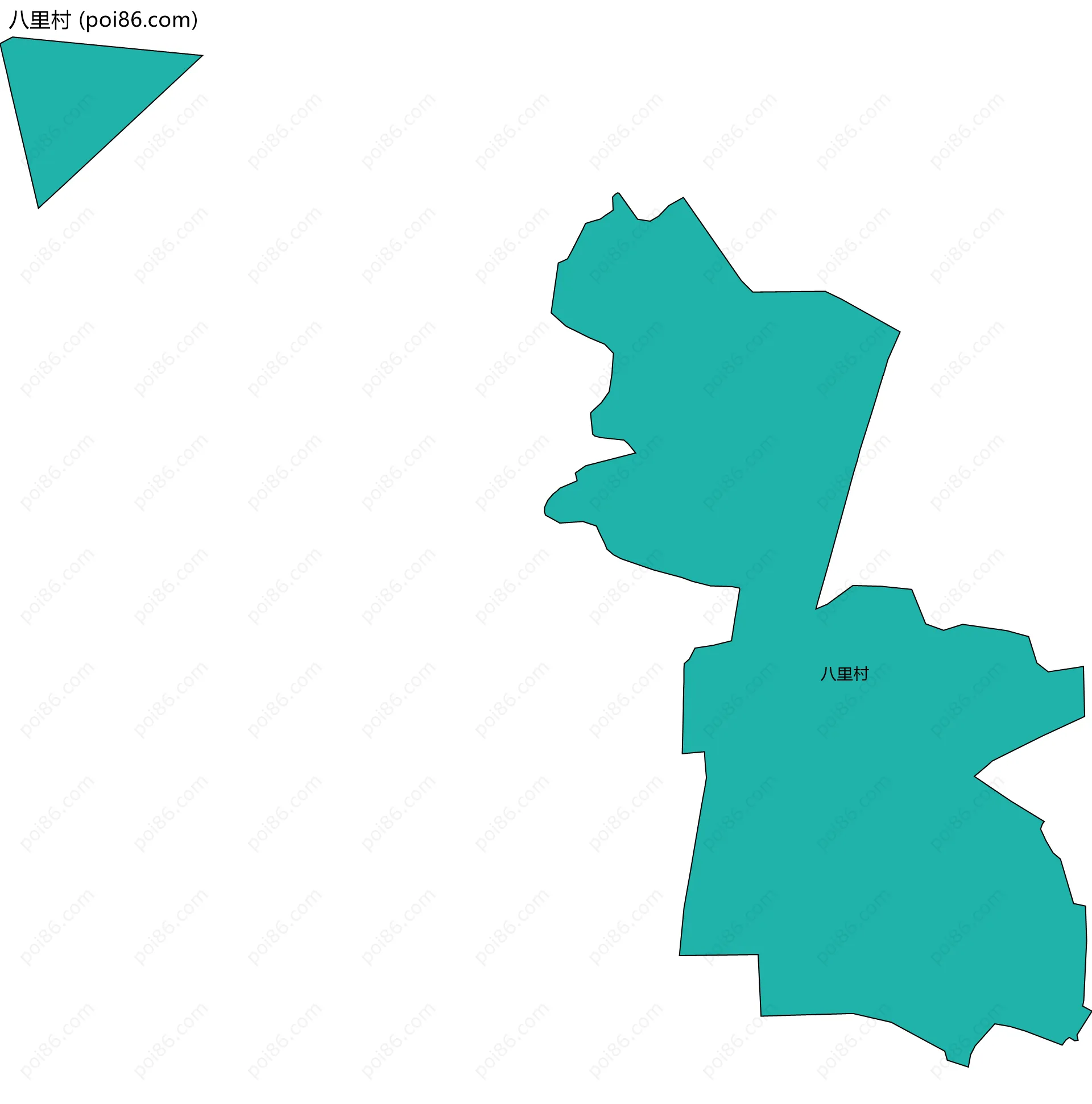 八里村边界地图