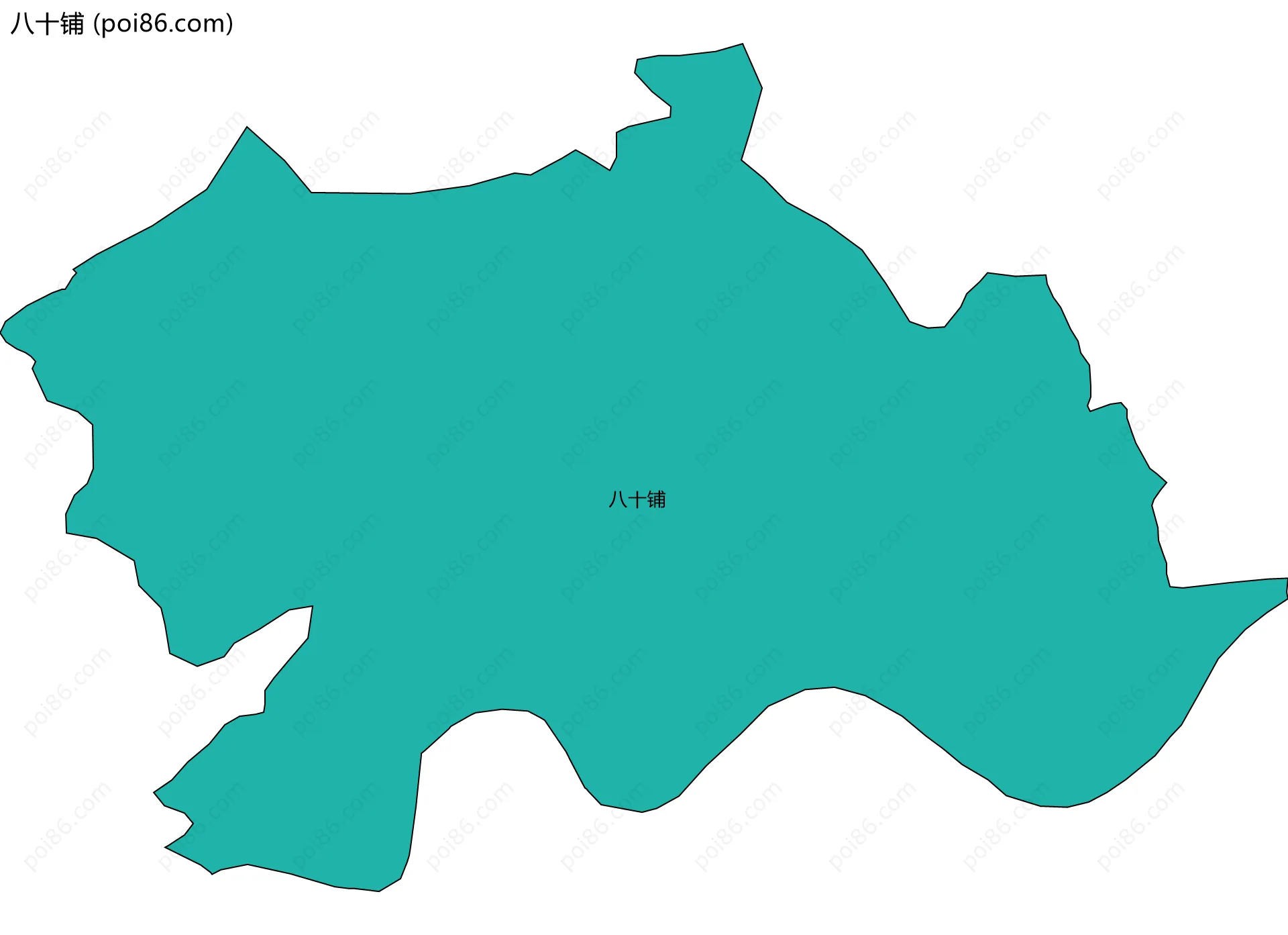 八十铺边界地图