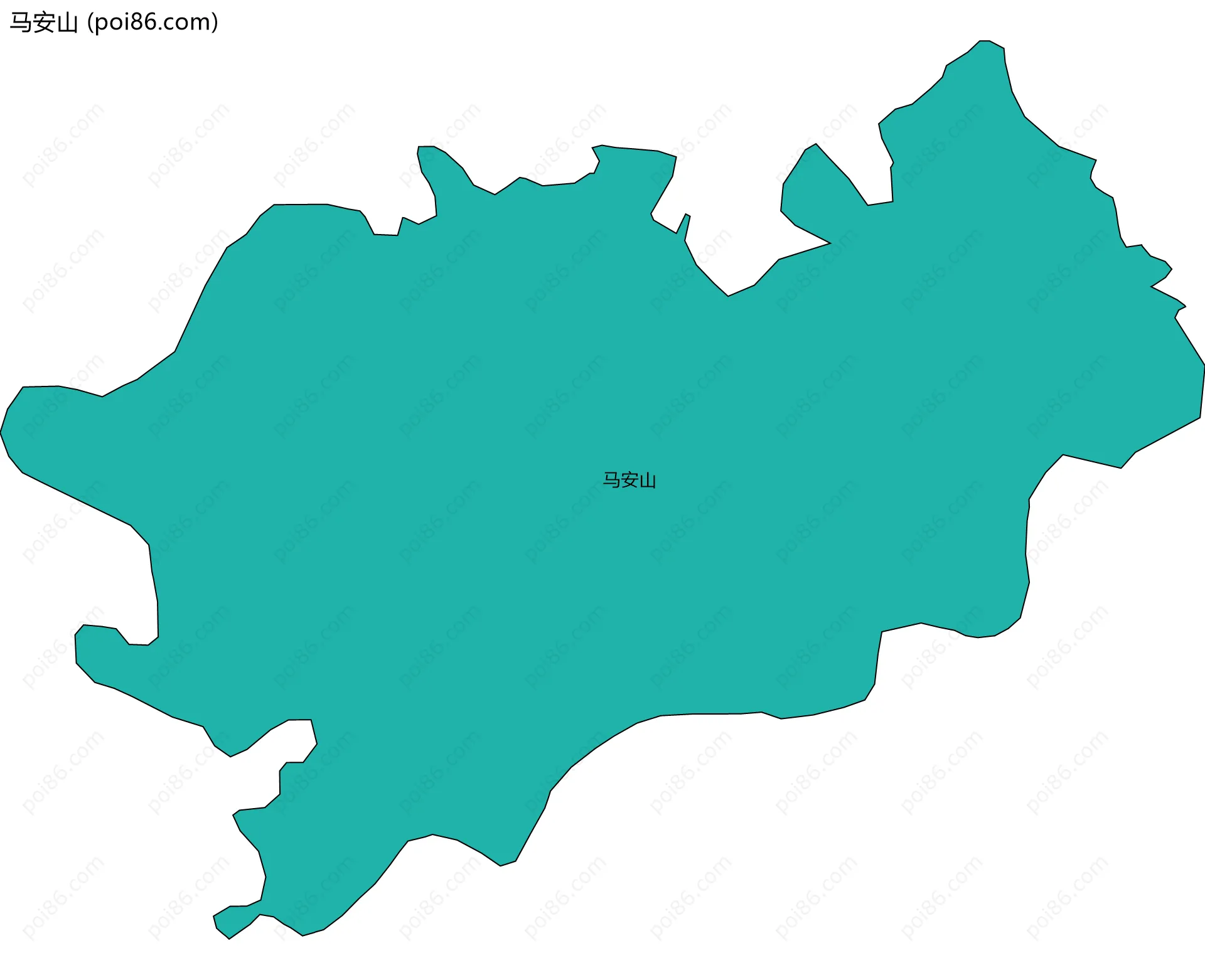 马安山边界地图