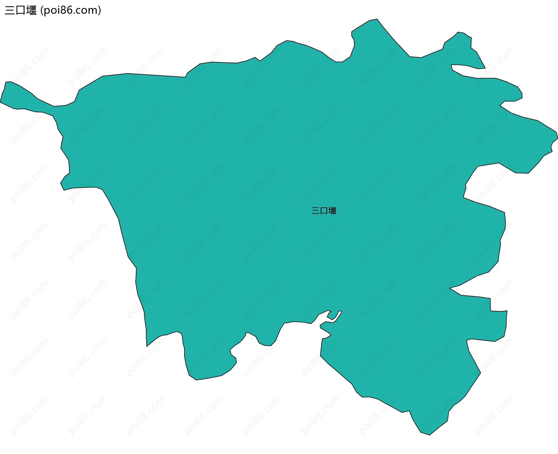 三口堰边界地图