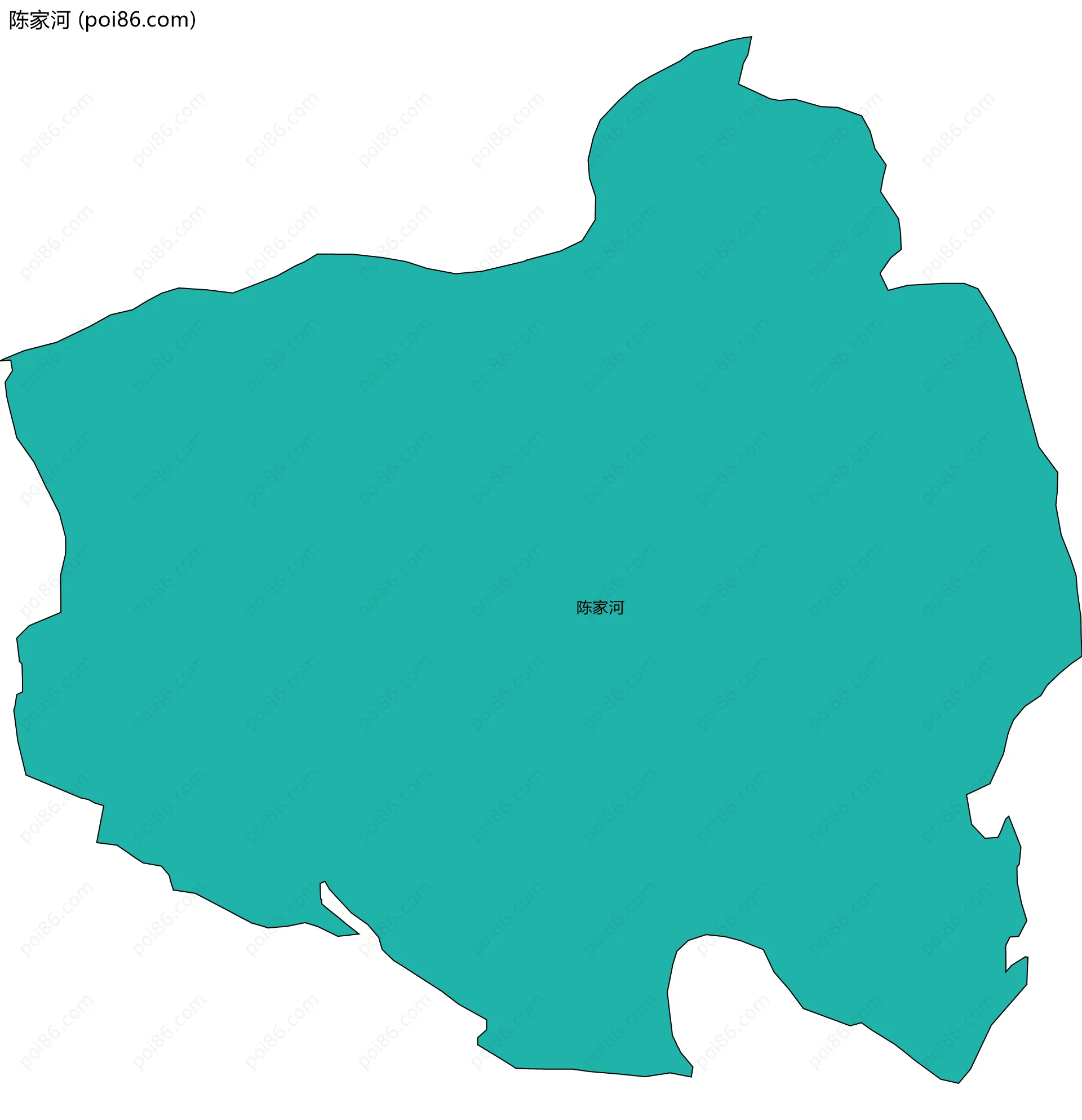 陈家河边界地图