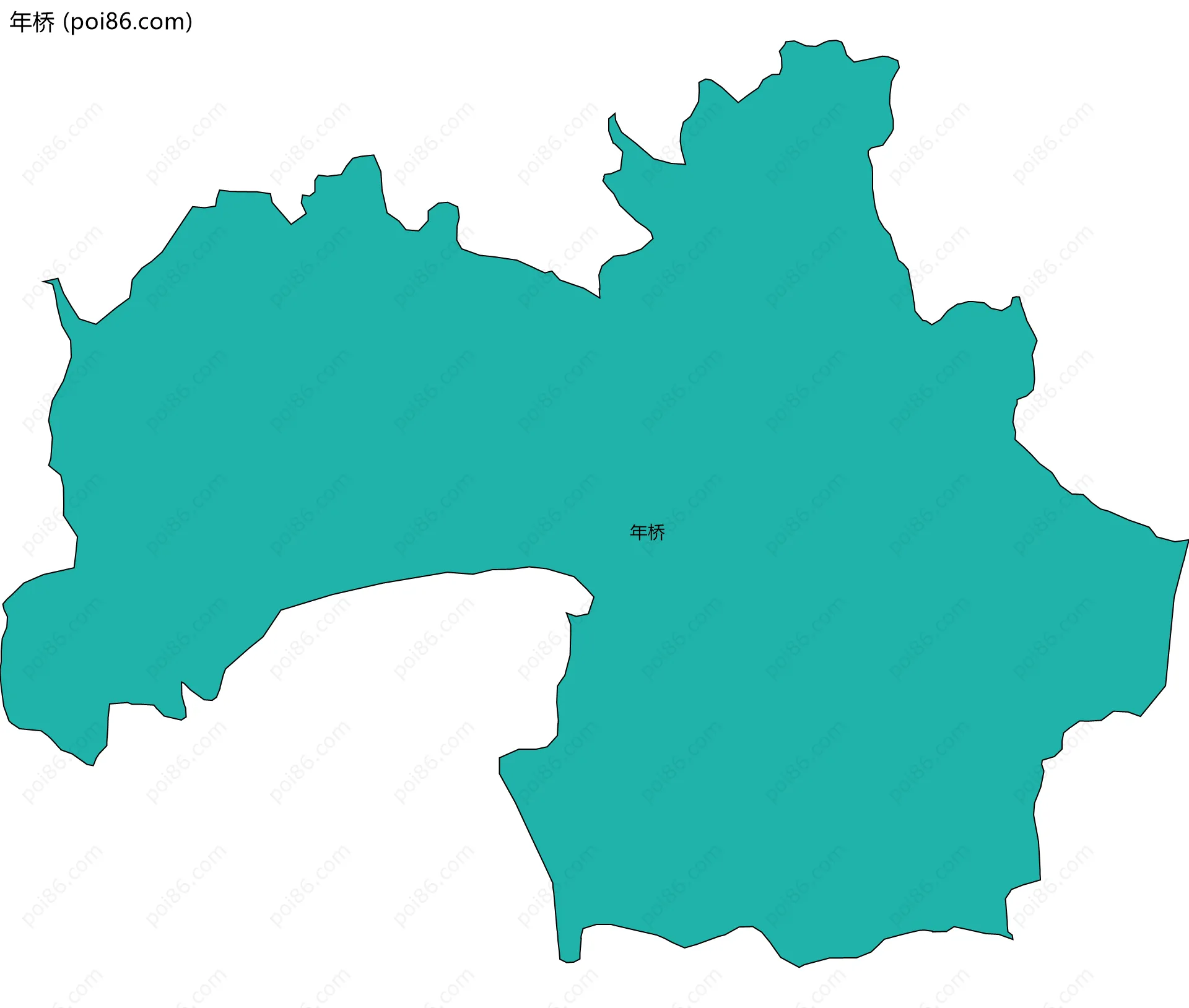年桥边界地图