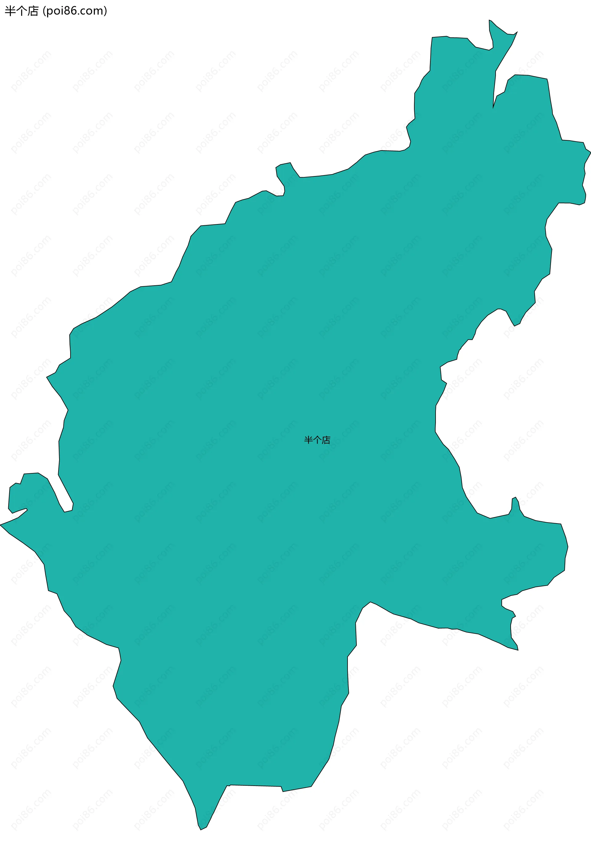 半个店边界地图