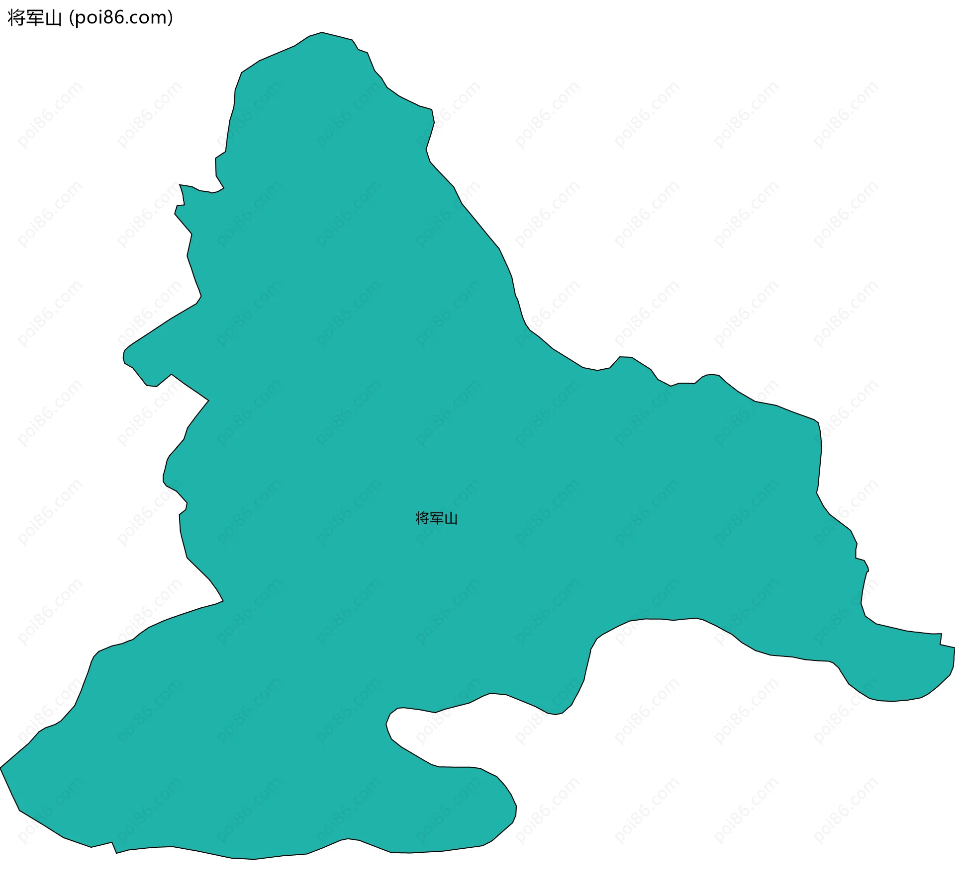 将军山边界地图