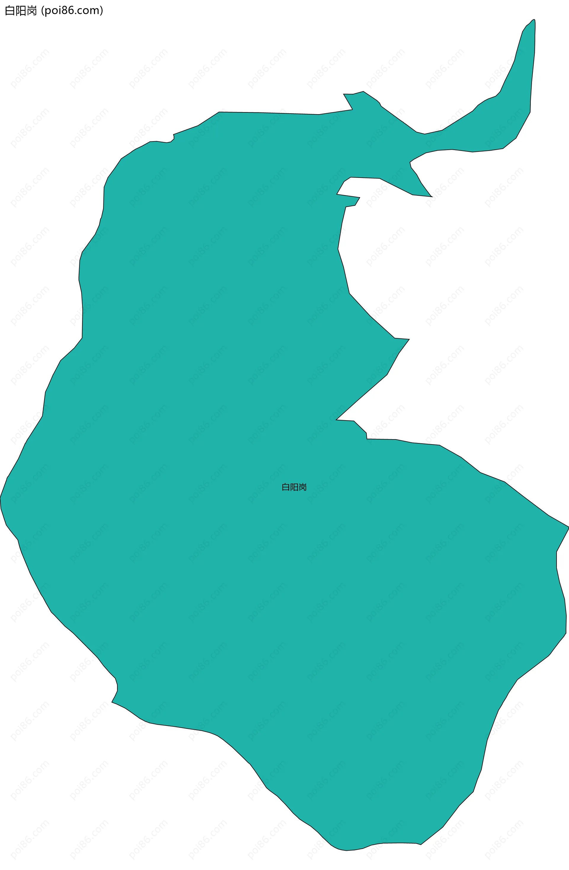 白阳岗边界地图