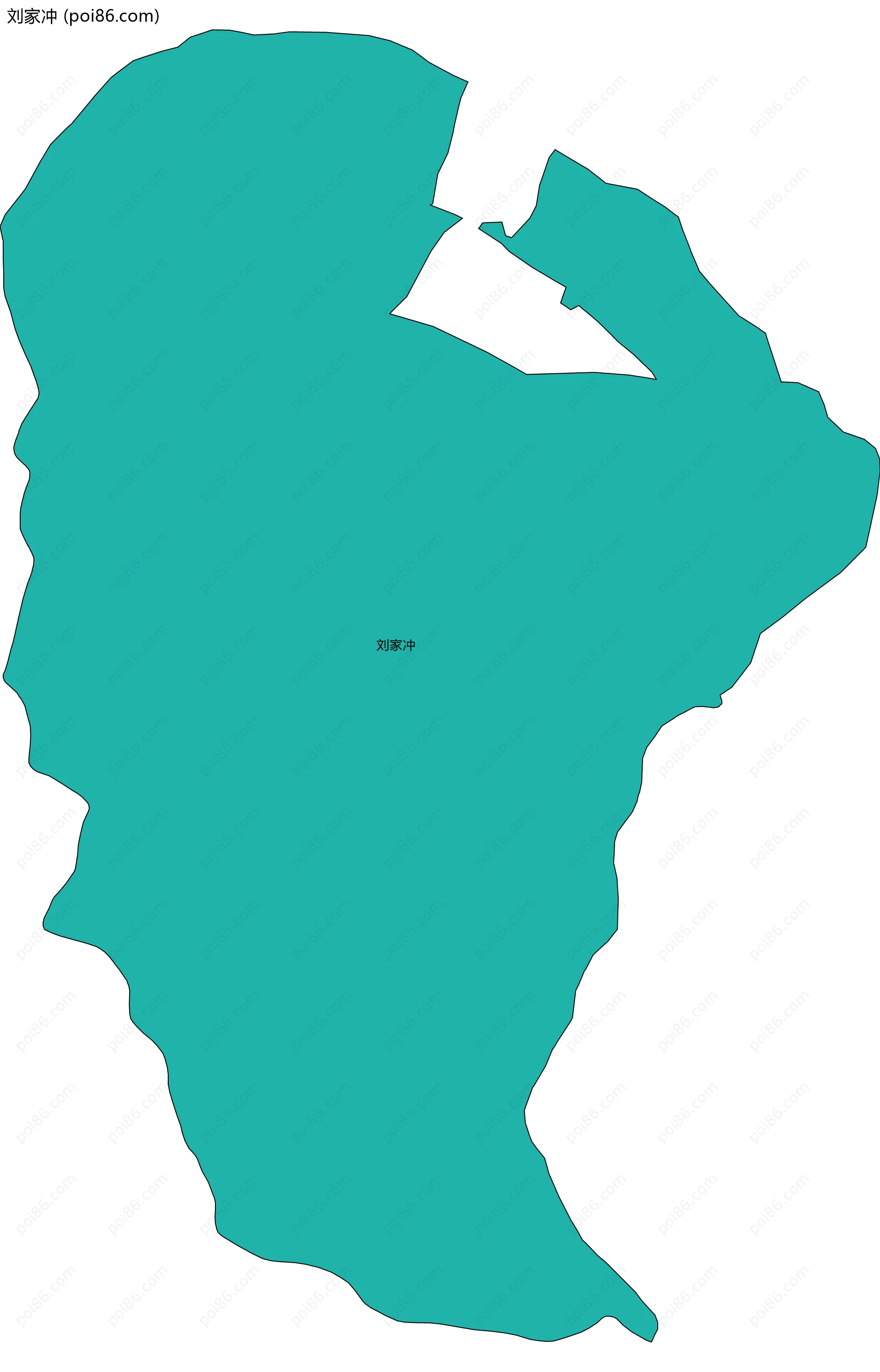 刘家冲边界地图