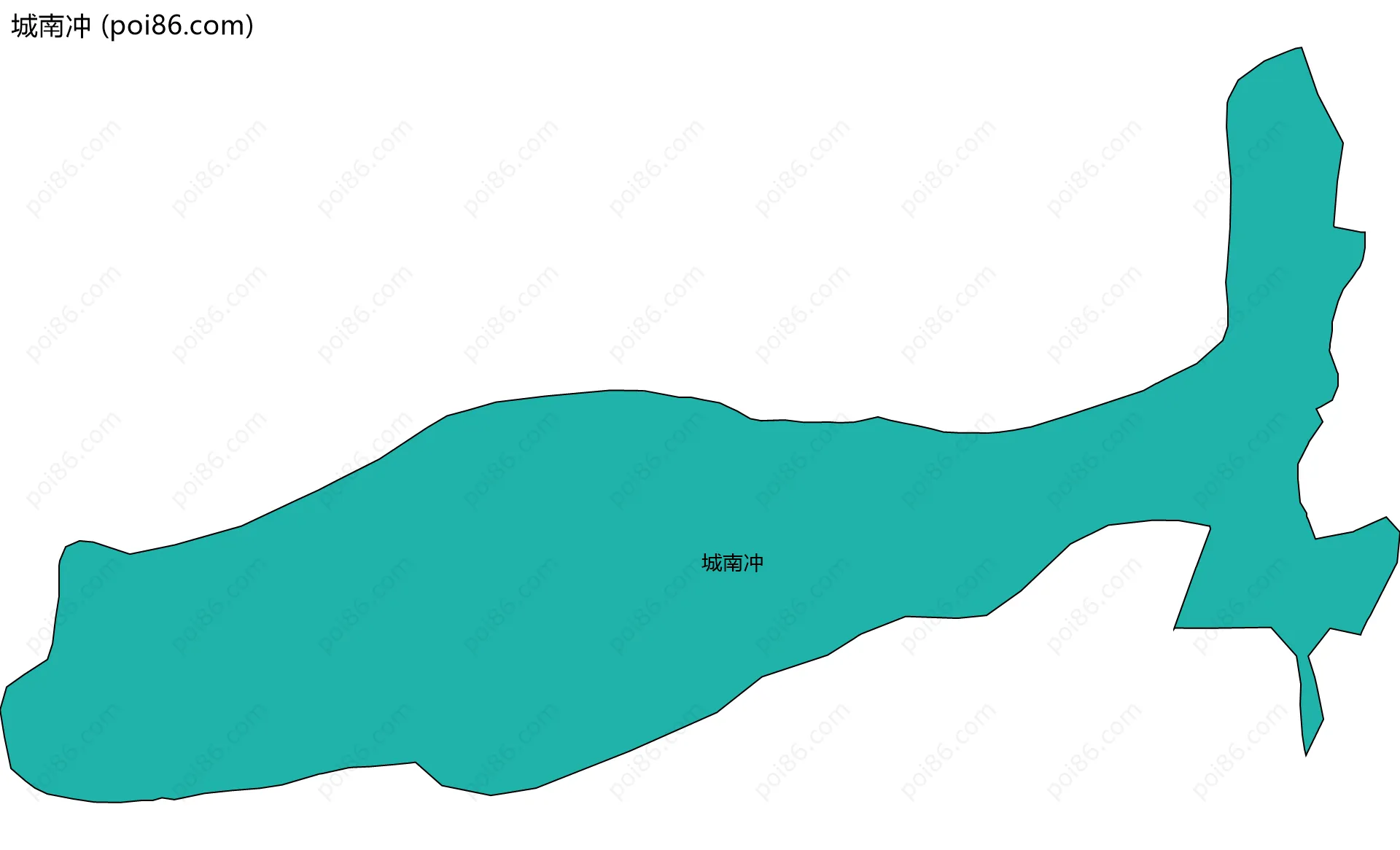 城南冲边界地图