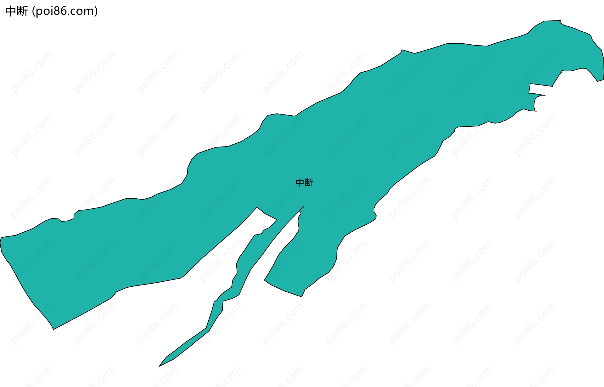 中断边界地图